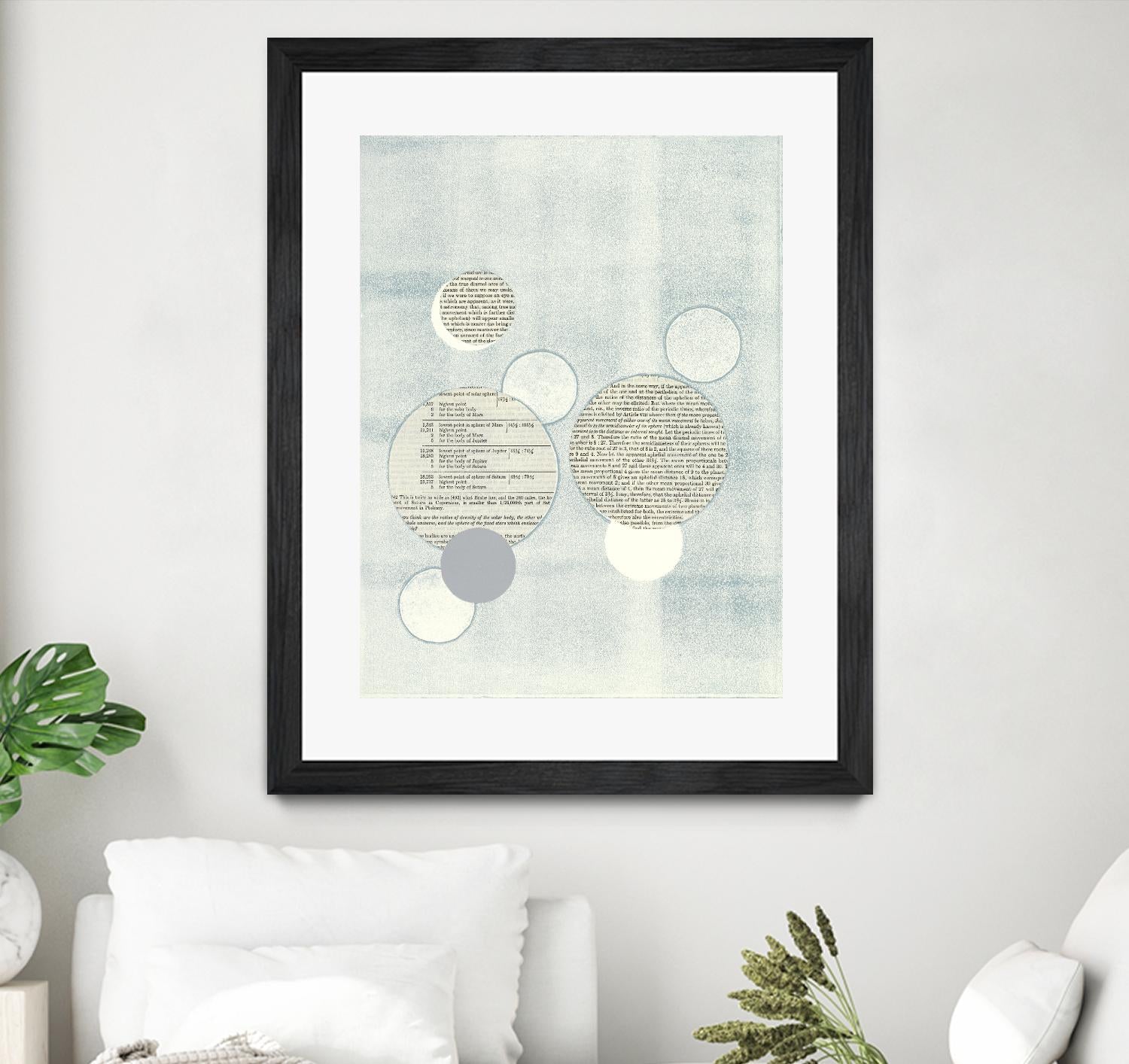 Light Blue Word Bubble by Mary Margaret Briggs on GIANT ART - grey abstract