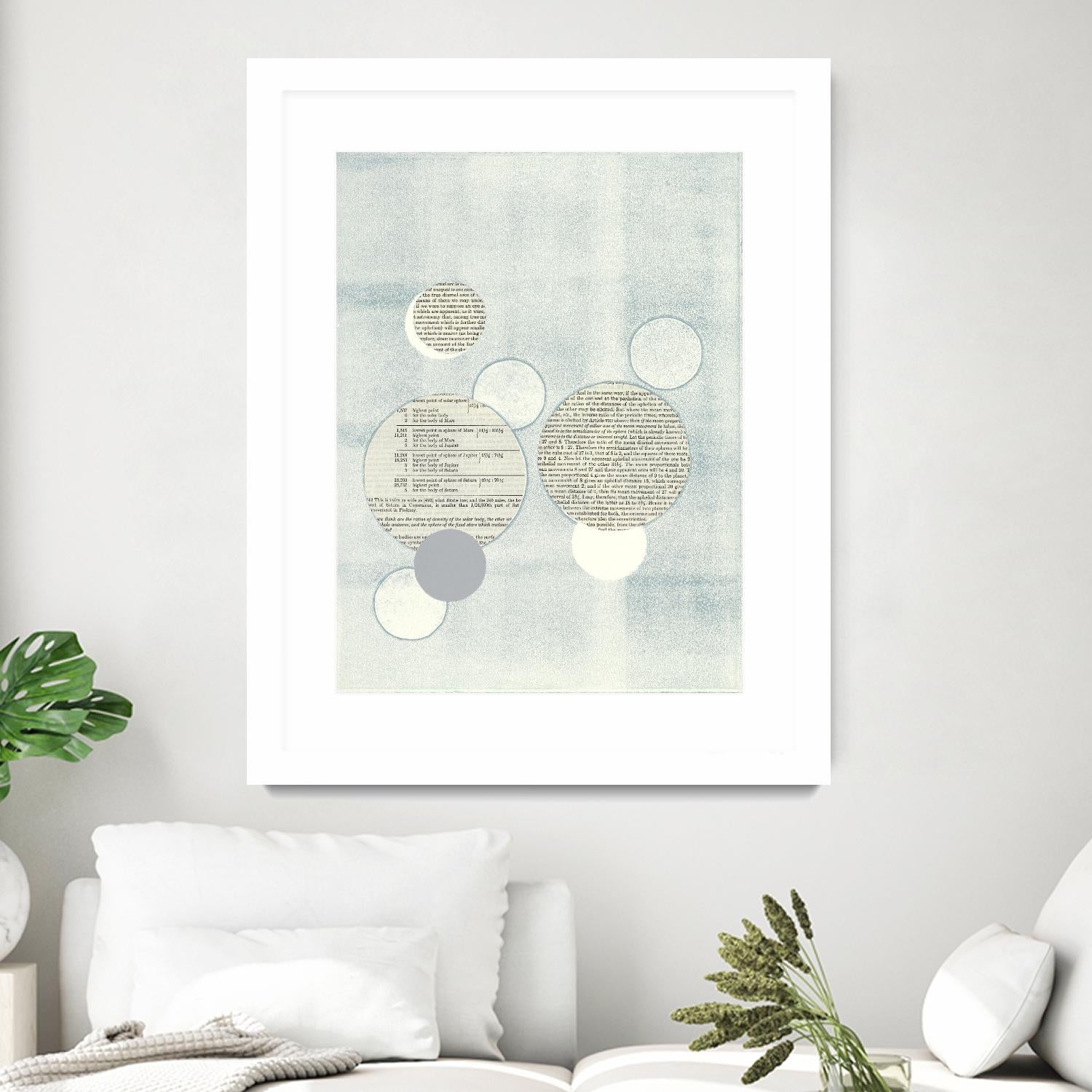 Light Blue Word Bubble by Mary Margaret Briggs on GIANT ART - grey abstract