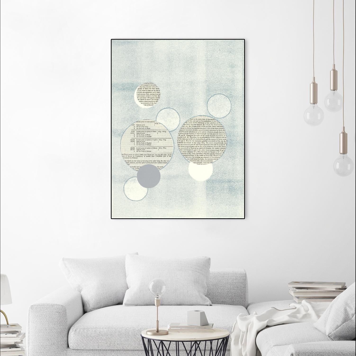 Light Blue Word Bubble by Mary Margaret Briggs on GIANT ART - grey abstract