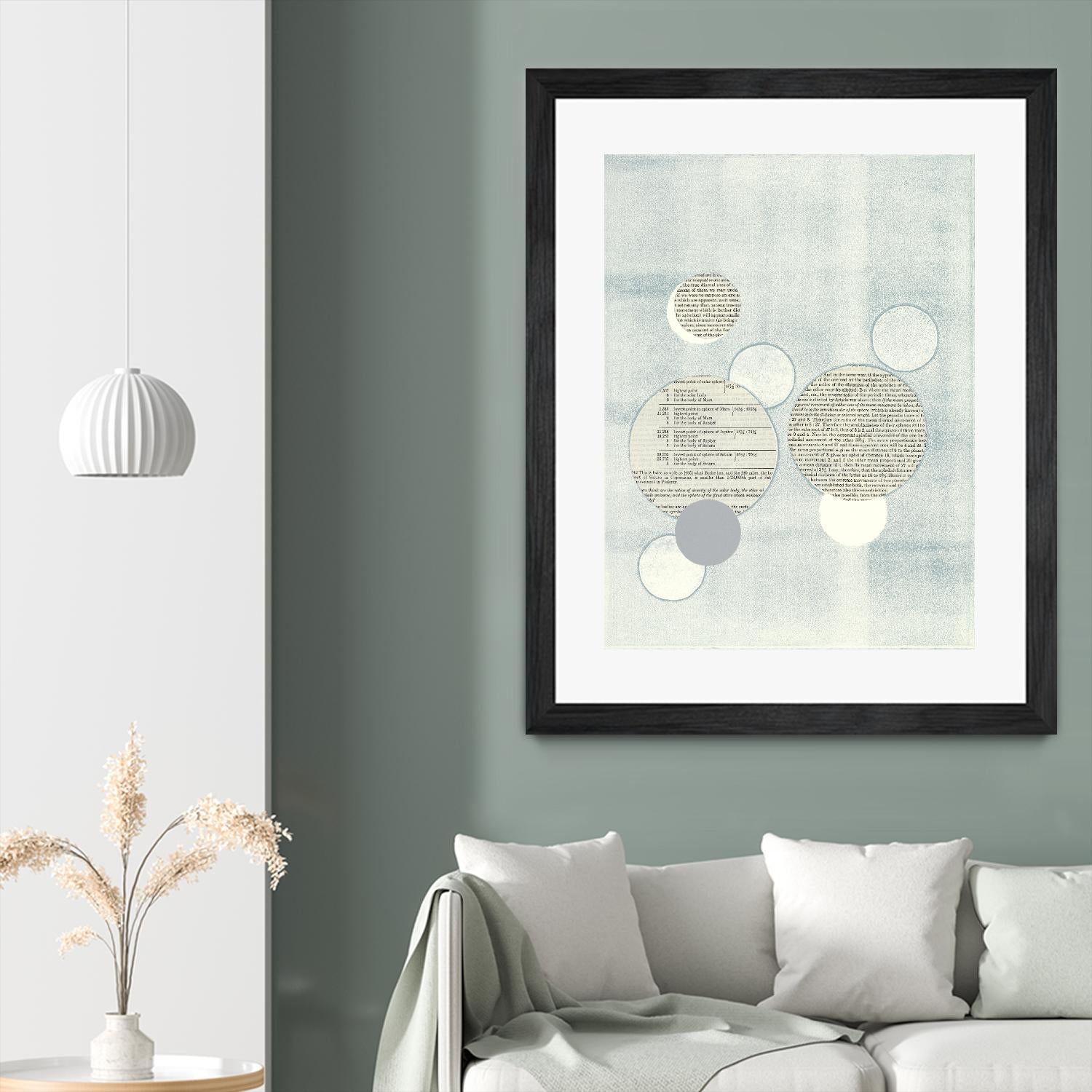 Light Blue Word Bubble by Mary Margaret Briggs on GIANT ART - grey abstract