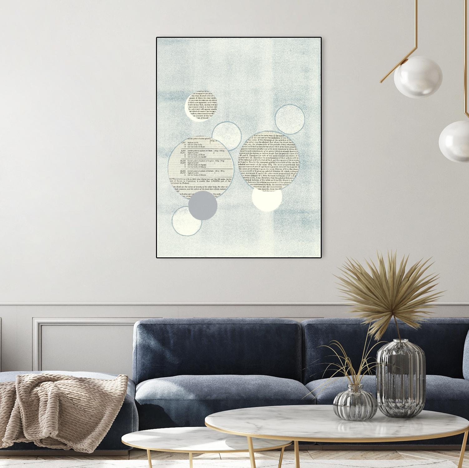 Light Blue Word Bubble by Mary Margaret Briggs on GIANT ART - grey abstract