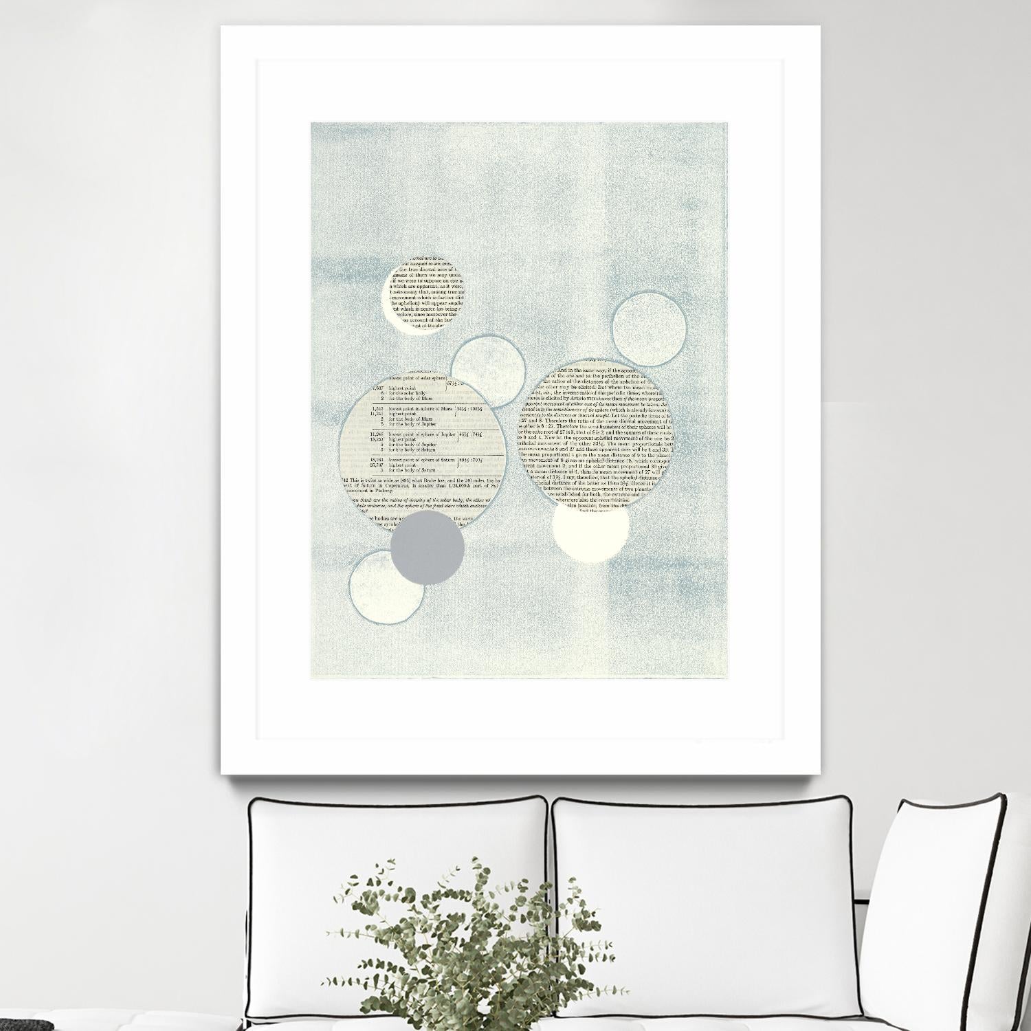 Light Blue Word Bubble by Mary Margaret Briggs on GIANT ART - grey abstract