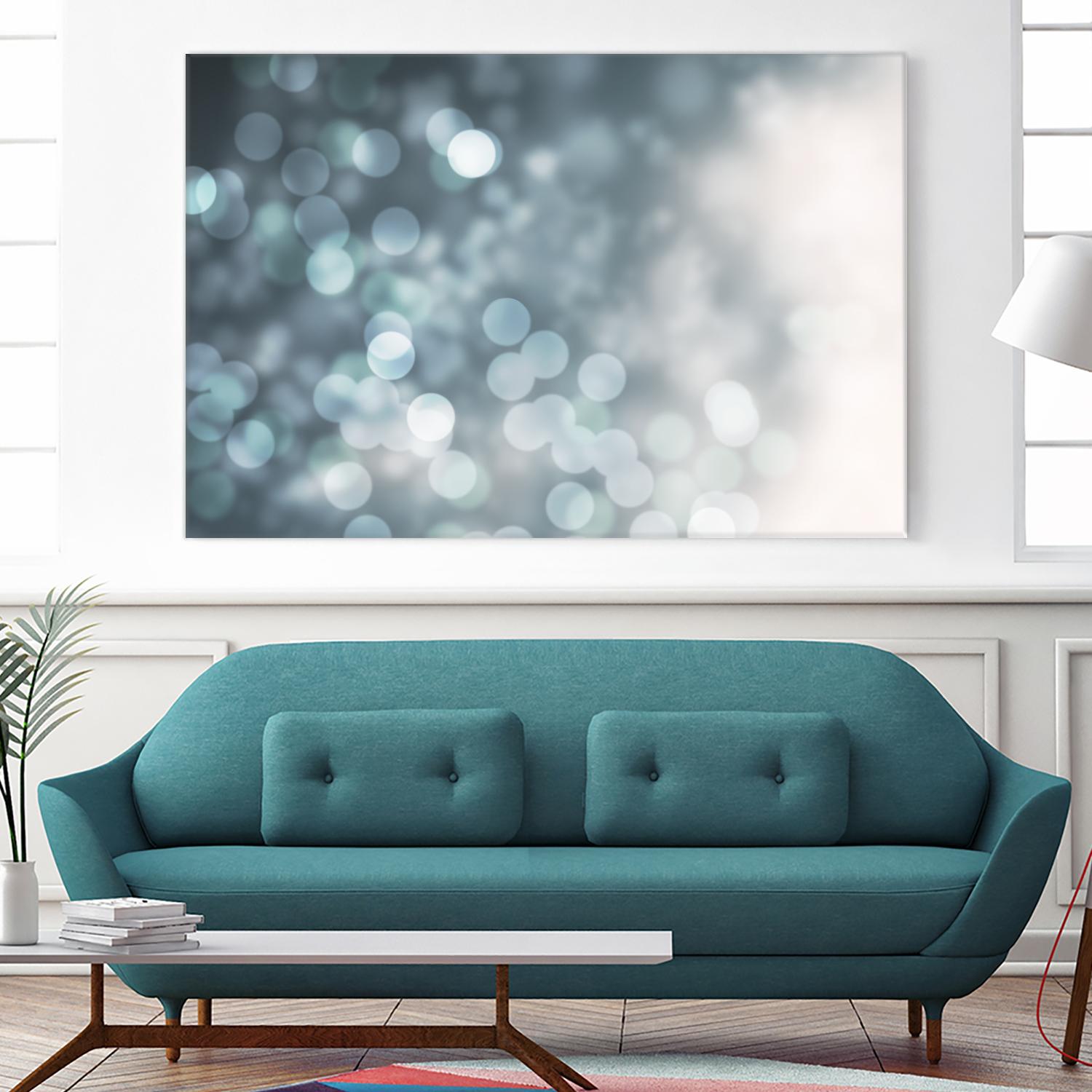 Dreamy Bokeh Midnight by THE Studio on GIANT ART - white abstract