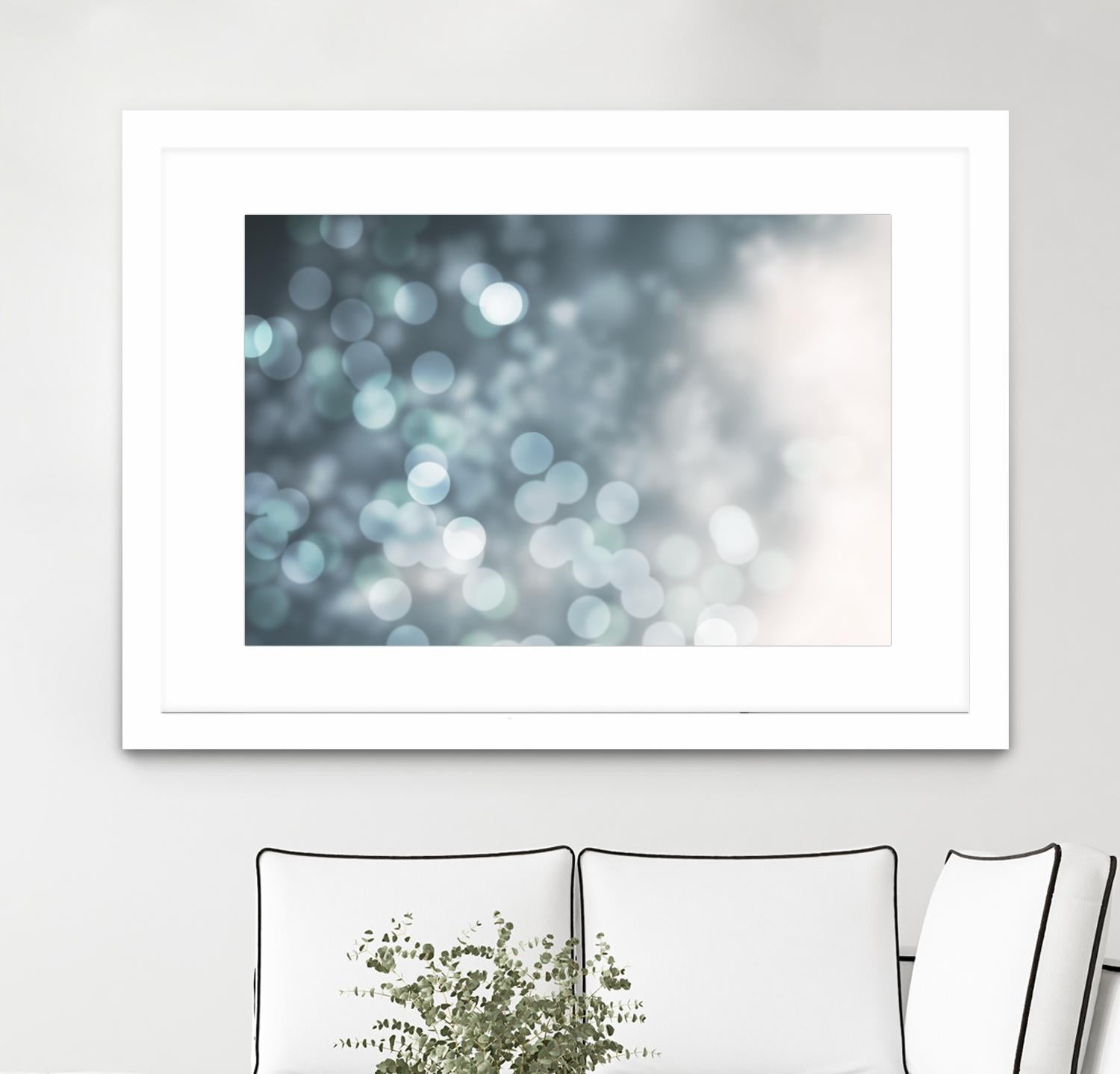 Dreamy Bokeh Midnight by THE Studio on GIANT ART - white abstract