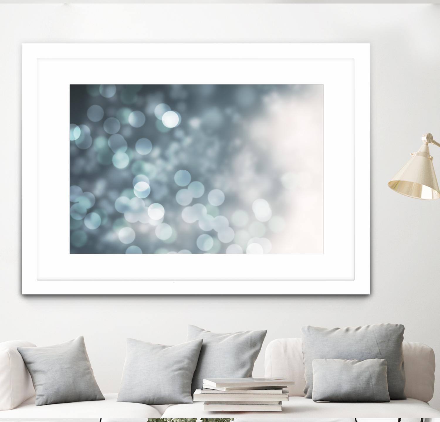 Dreamy Bokeh Midnight by THE Studio on GIANT ART - white abstract