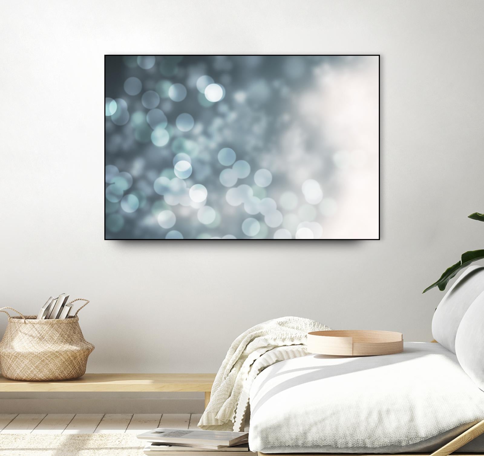 Dreamy Bokeh Midnight by THE Studio on GIANT ART - white abstract