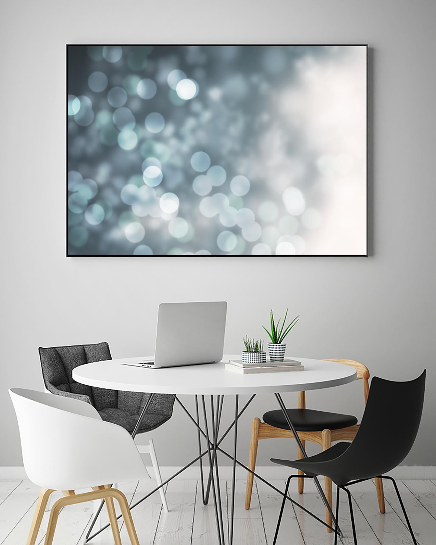 Dreamy Bokeh Midnight by THE Studio on GIANT ART - white abstract