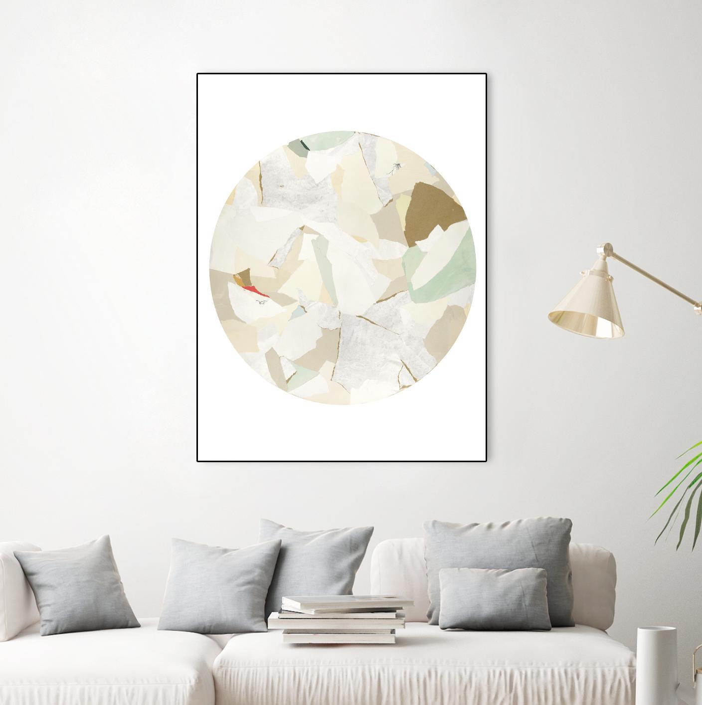 Radial Bliss 2 by KG Studio on GIANT ART - beige abstracts circle