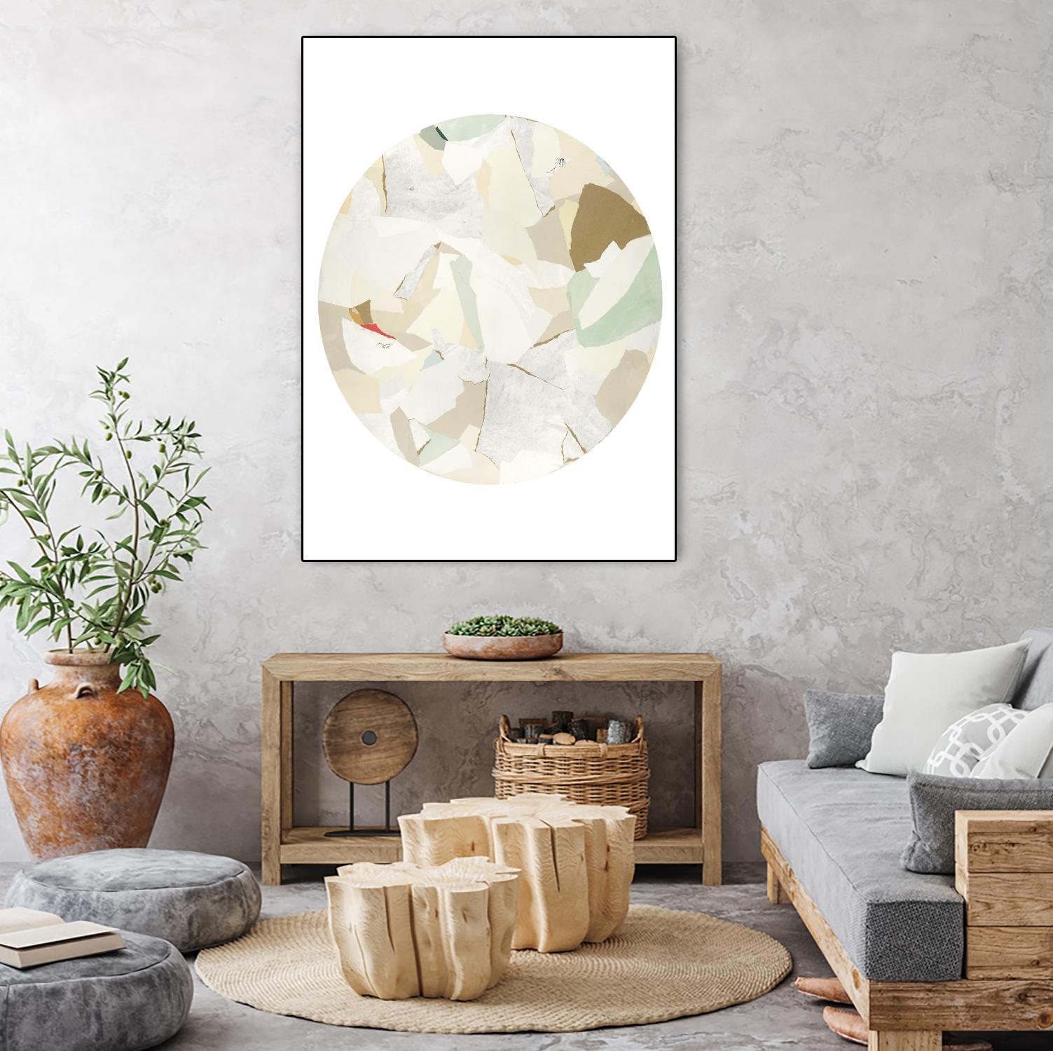 Radial Bliss 2 by KG Studio on GIANT ART - beige abstracts circle