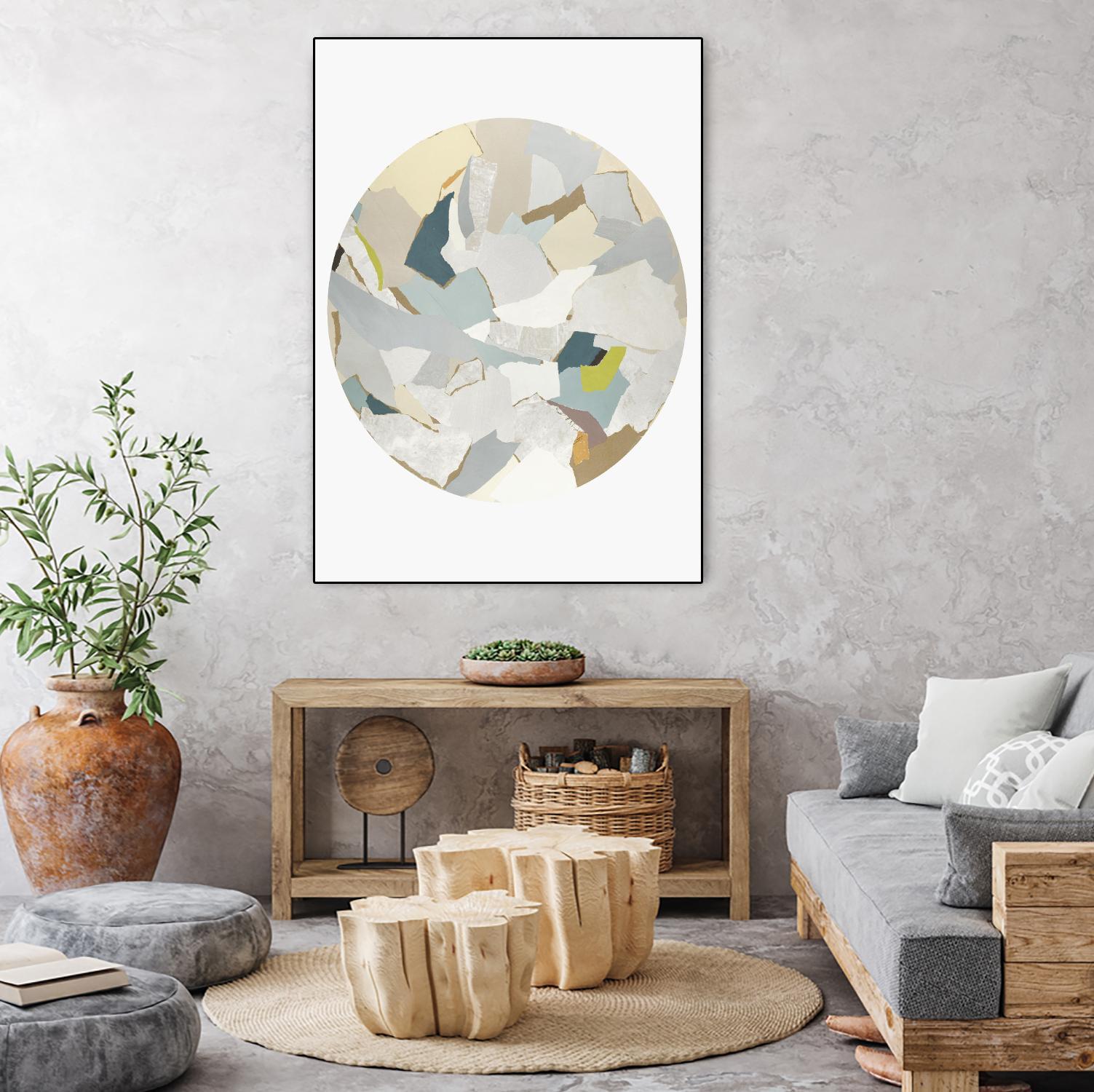 Radial Bliss 4 by KG Studio on GIANT ART - beige abstracts circle