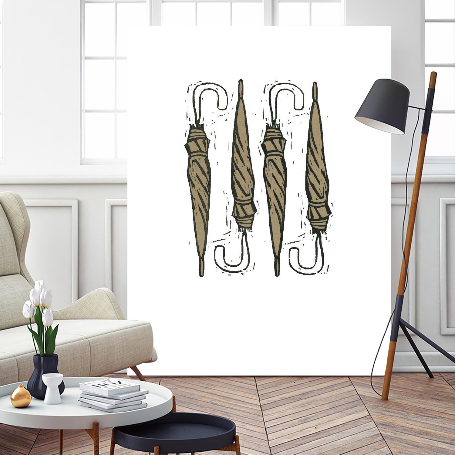 Umbrella Group 1 by Harvey, Brenna Harvey on GIANT ART - black still life fashion