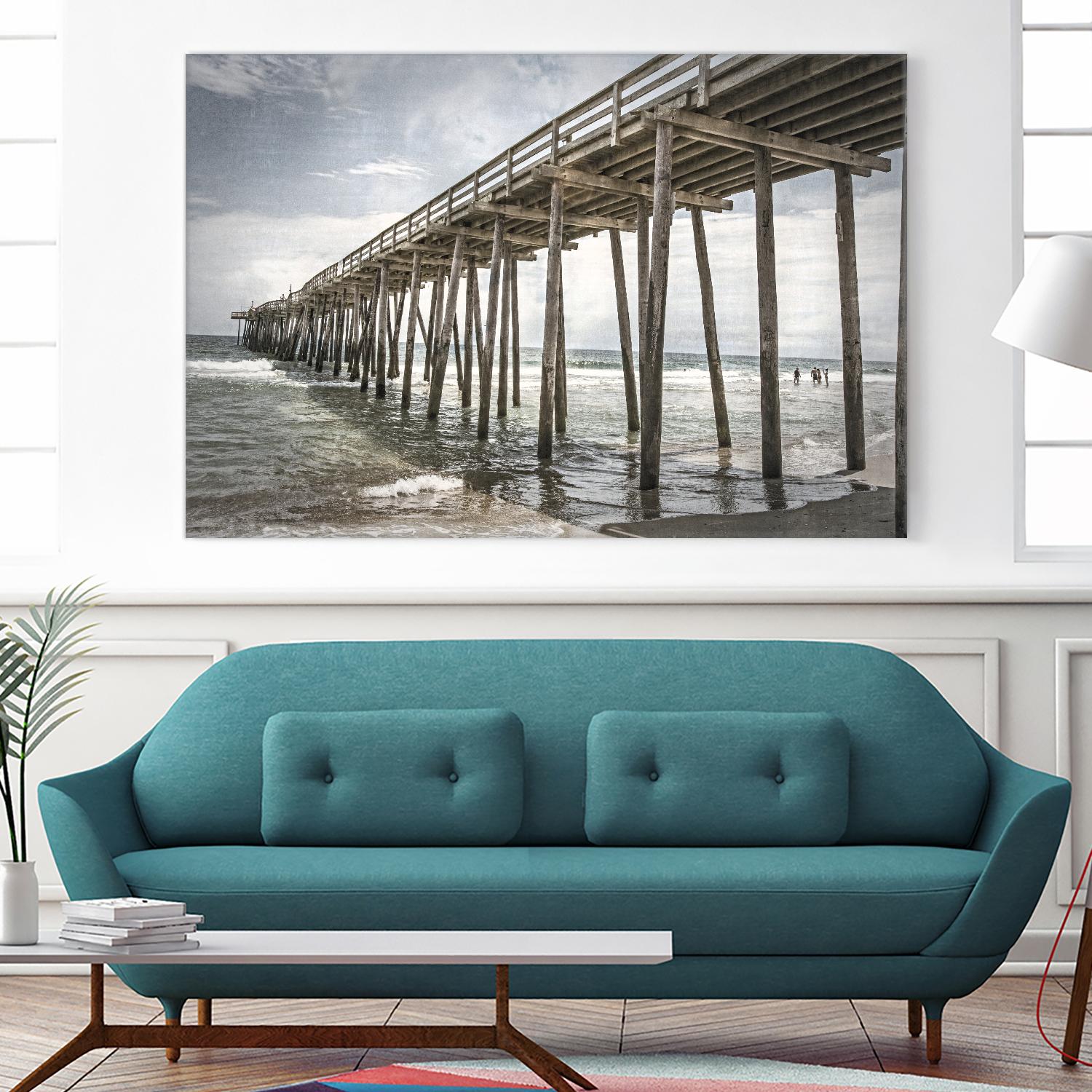 Old Wooden Pier by Lillis Werder on GIANT ART - brown sea scene