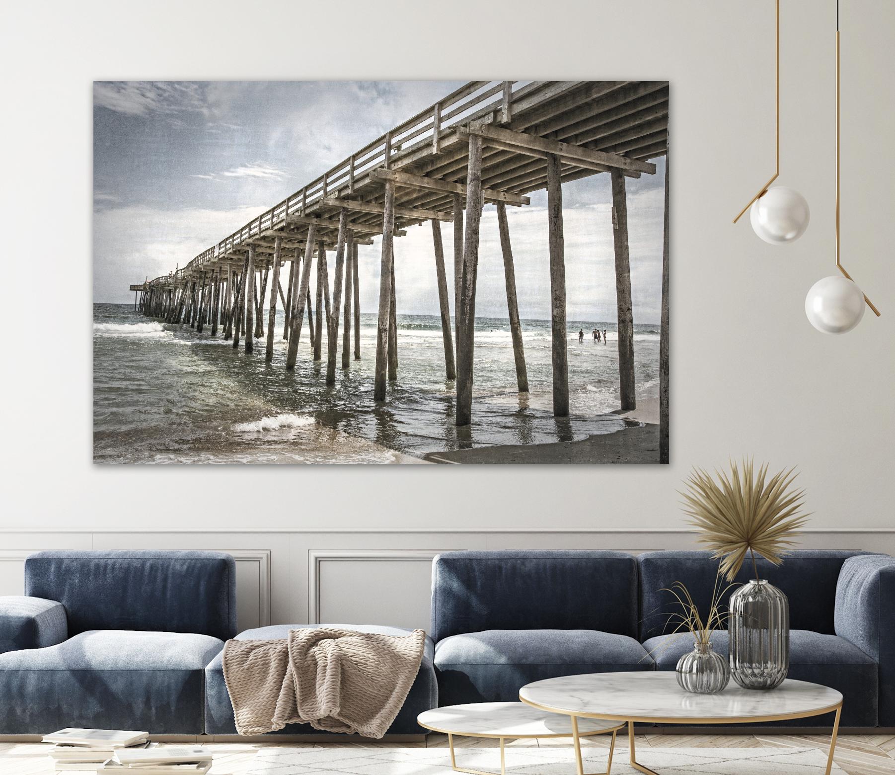 Old Wooden Pier by Lillis Werder on GIANT ART - brown sea scene