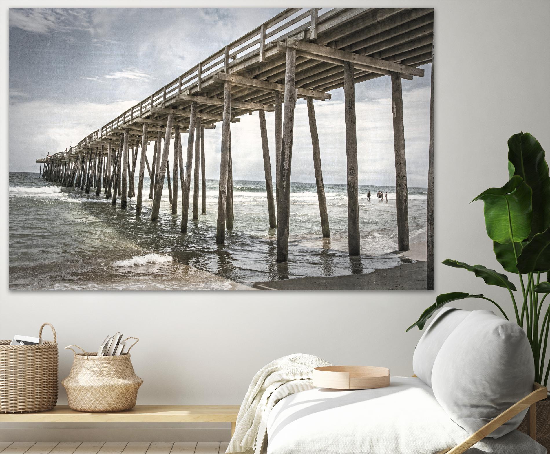 Old Wooden Pier by Lillis Werder on GIANT ART - brown sea scene