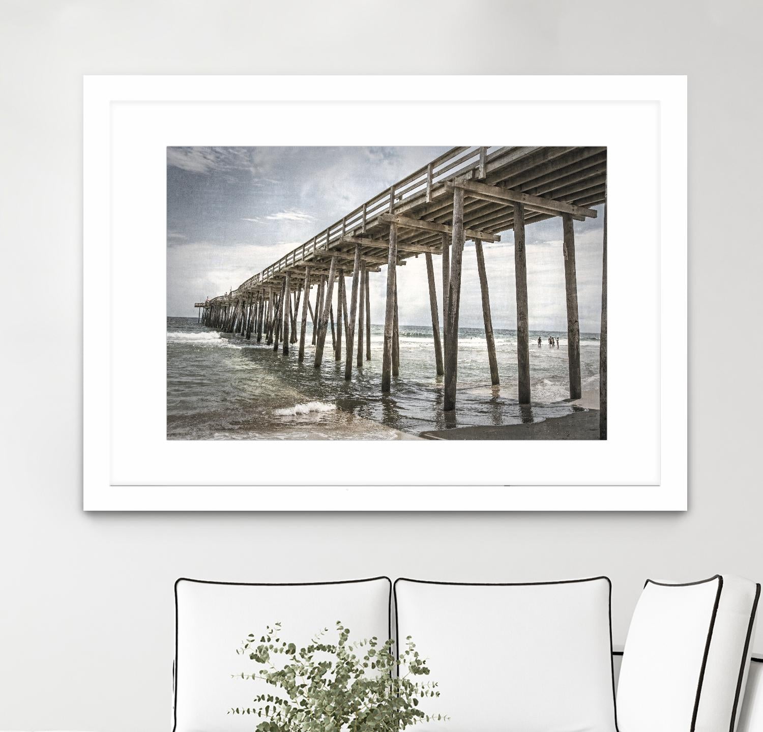 Old Wooden Pier by Lillis Werder on GIANT ART - brown costal