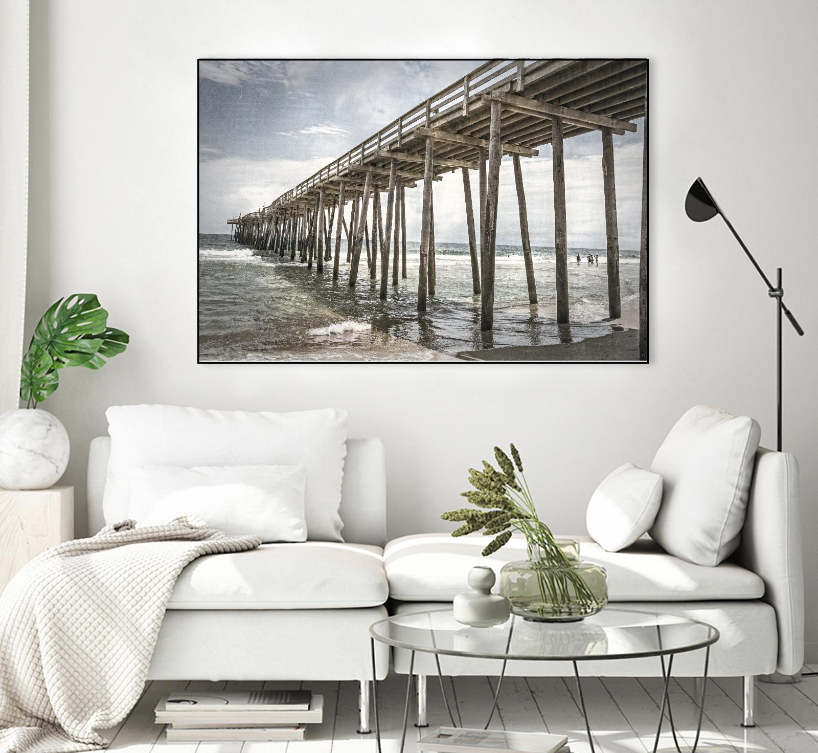 Old Wooden Pier by Lillis Werder on GIANT ART - brown sea scene