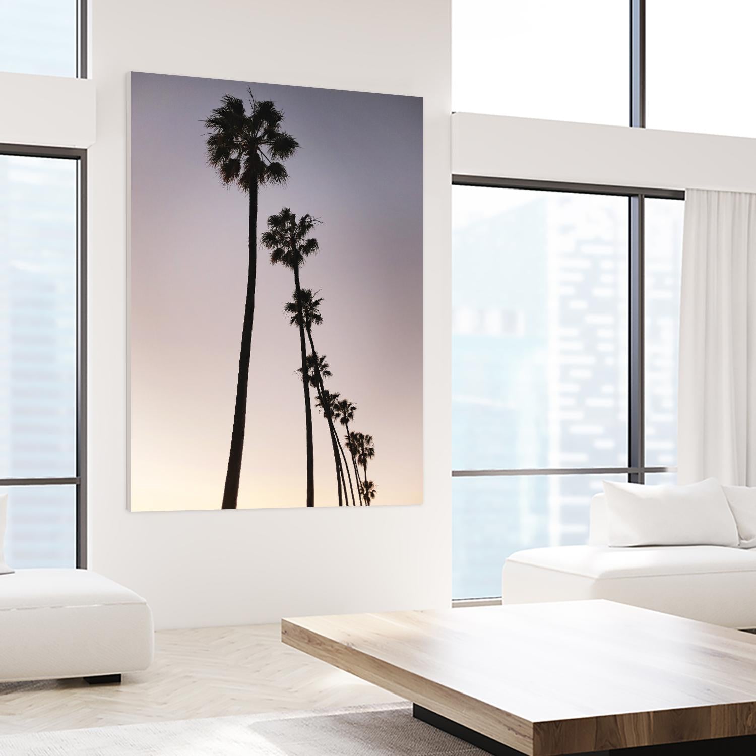 Palm Tree Silhouettes by Lillis Werder on GIANT ART - purple tropical