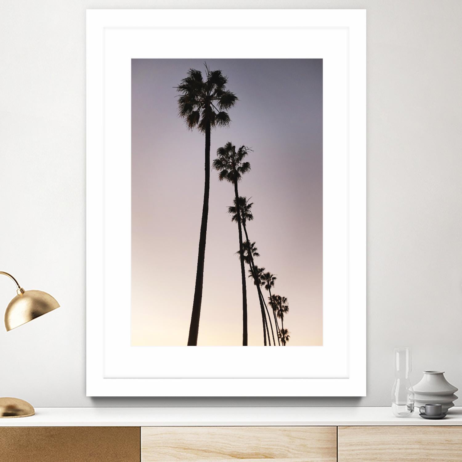 Palm Tree Silhouettes by Lillis Werder on GIANT ART - black tropical