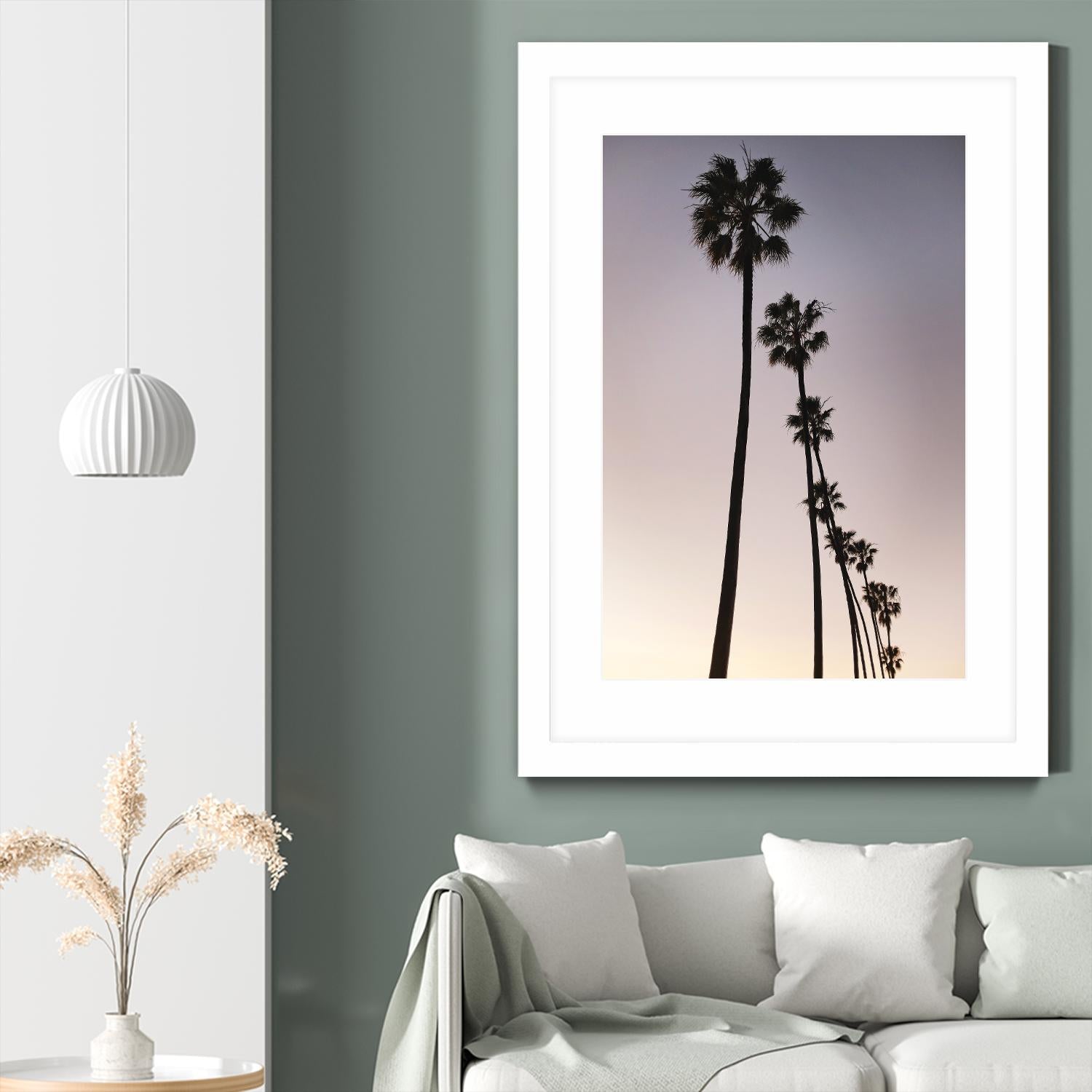 Palm Tree Silhouettes by Lillis Werder on GIANT ART - black tropical