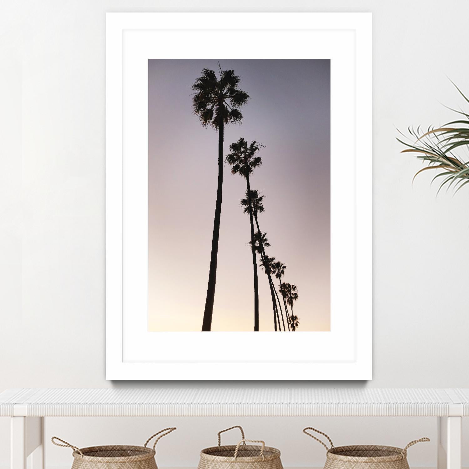 Palm Tree Silhouettes by Lillis Werder on GIANT ART - black tropical