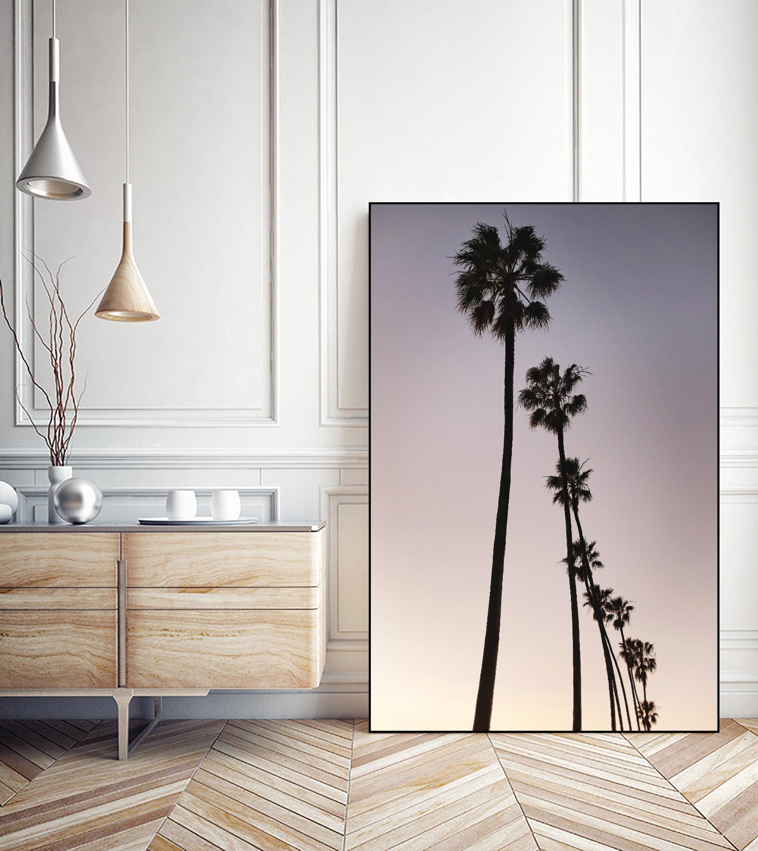 Palm Tree Silhouettes by Lillis Werder on GIANT ART - purple tropical