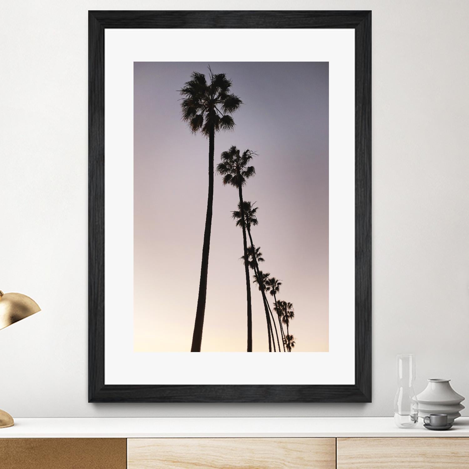 Palm Tree Silhouettes by Lillis Werder on GIANT ART - black tropical