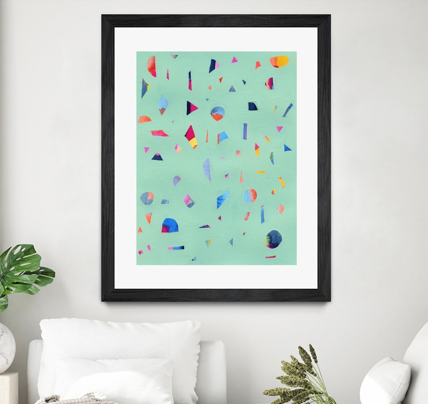 Confetti 1 by Erin Lin on GIANT ART - blue abstract