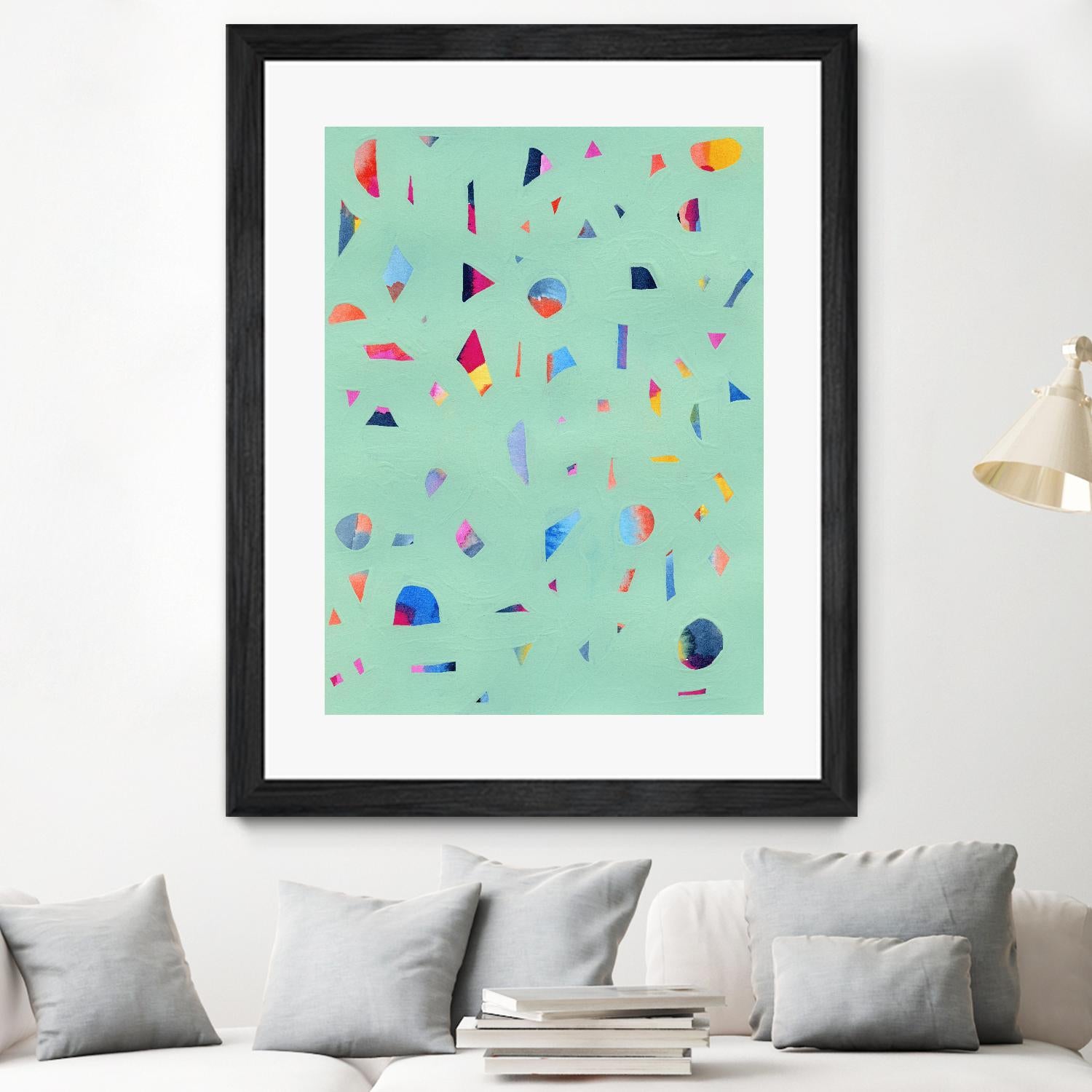 Confetti 1 by Erin Lin on GIANT ART - blue abstract