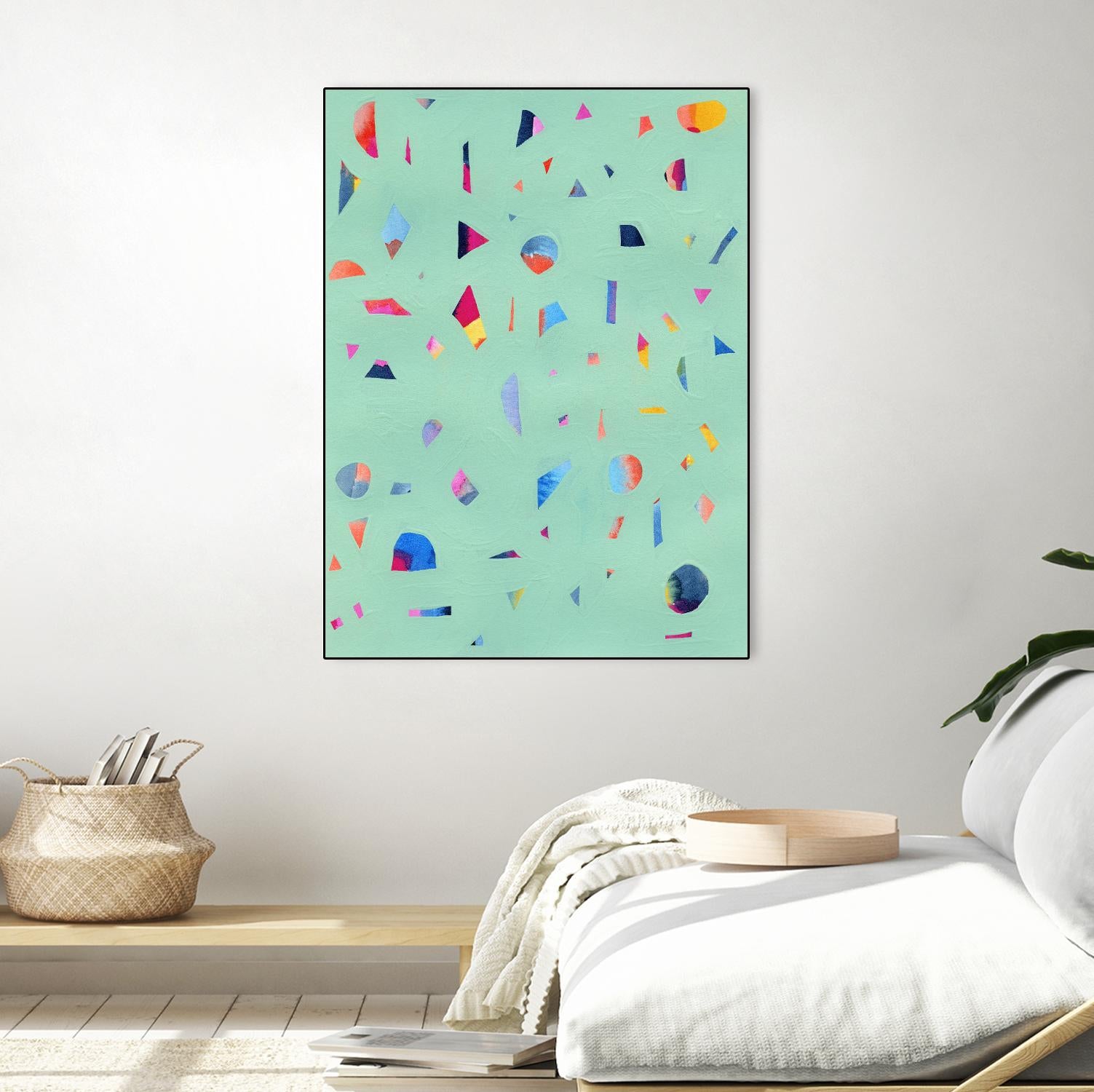 Confetti 1 by Erin Lin on GIANT ART - turquoise abstract