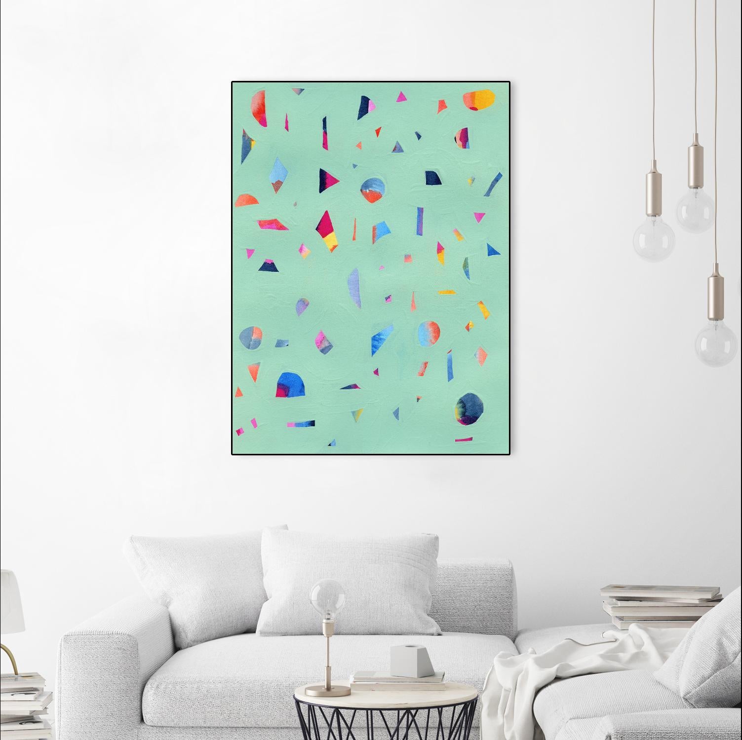 Confetti 1 by Erin Lin on GIANT ART - turquoise abstract