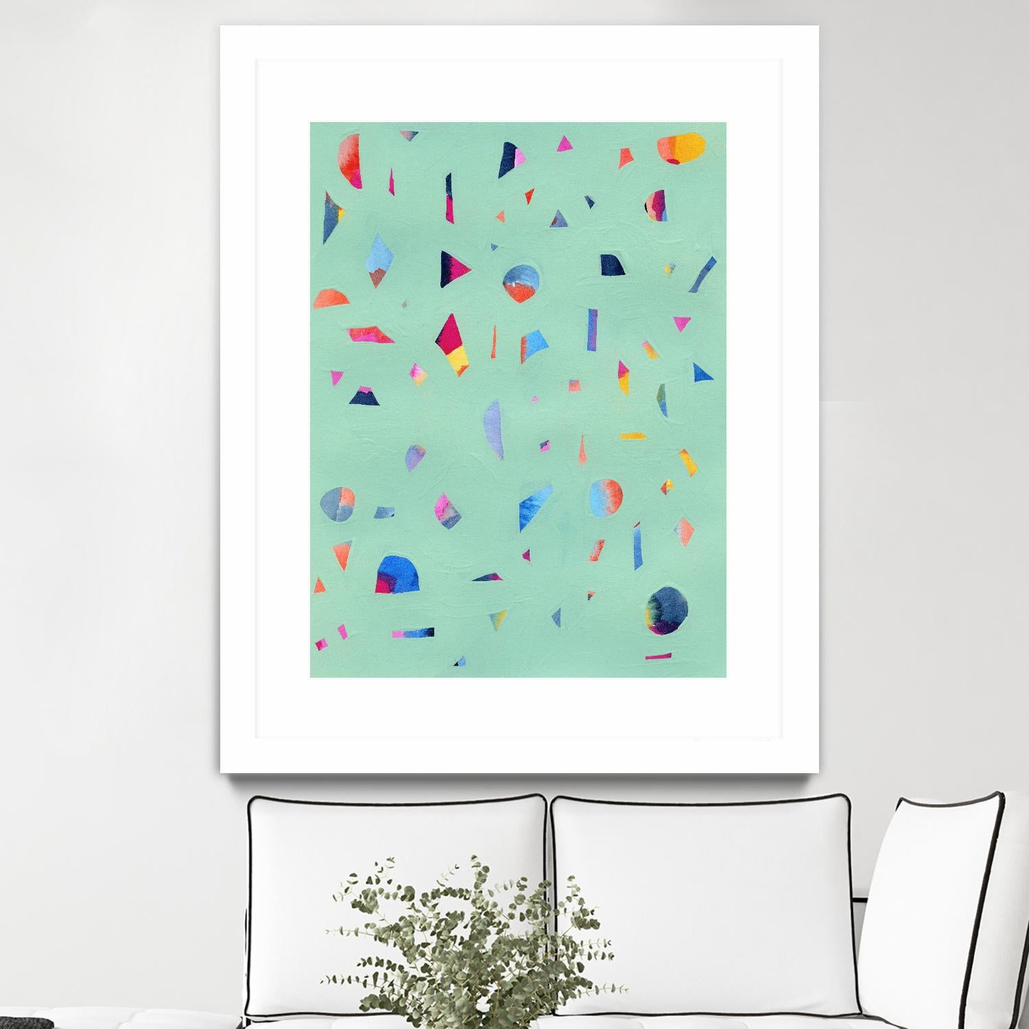 Confetti 1 by Erin Lin on GIANT ART - blue abstract