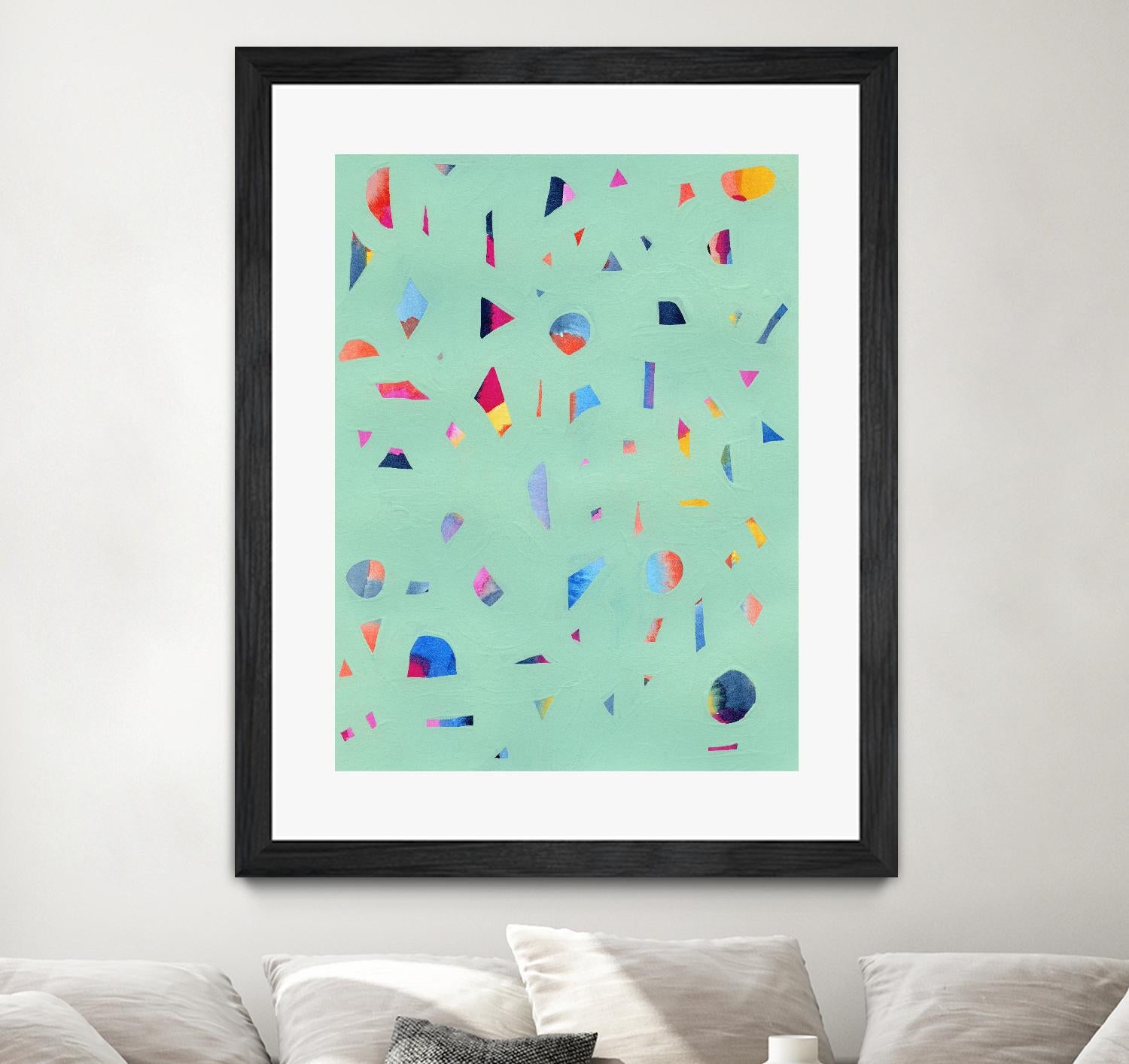 Confetti 1 by Erin Lin on GIANT ART - blue abstract