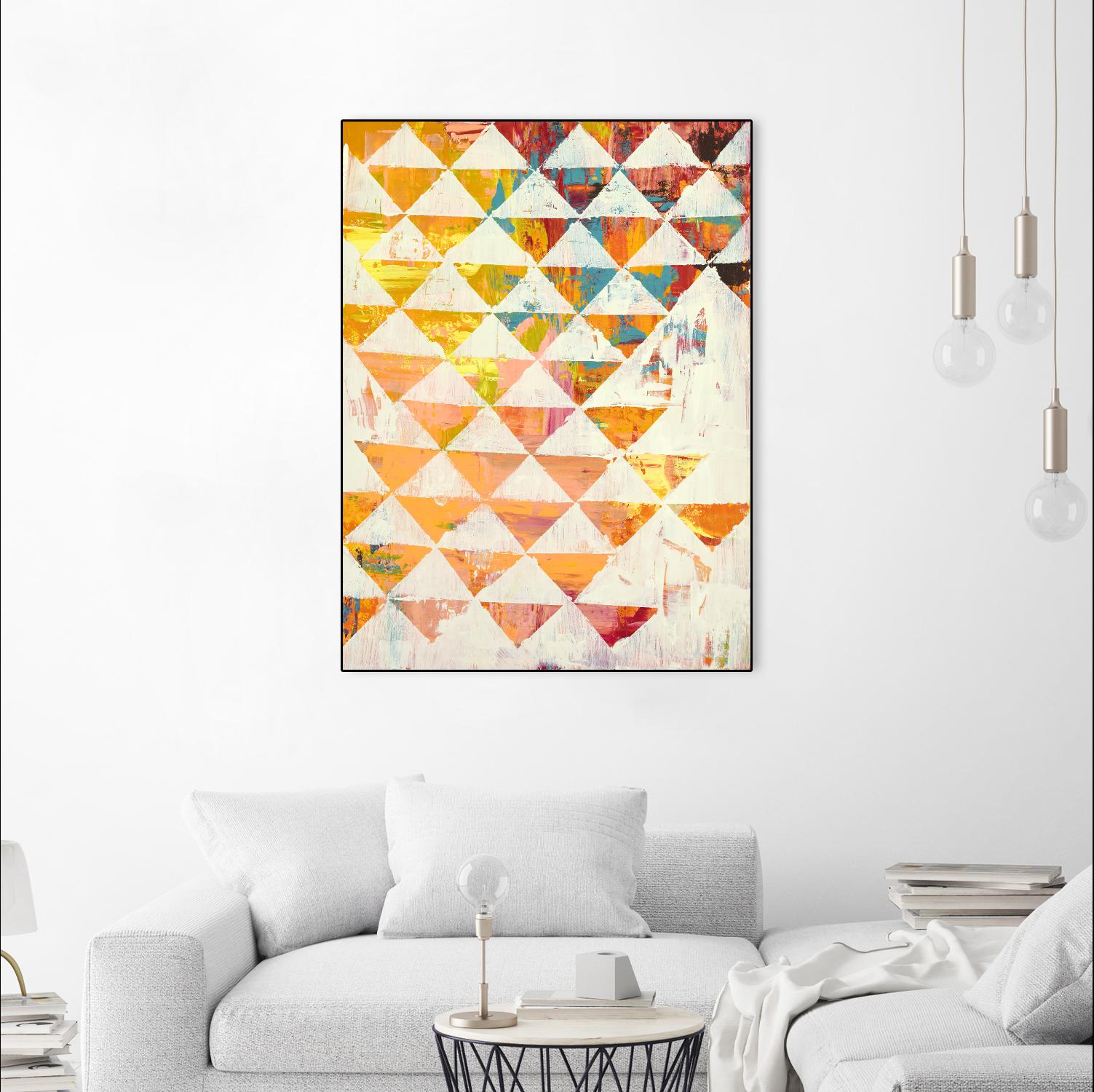 Triangular Configurations 1 by Akiko Hiromoto on GIANT ART - red abstract