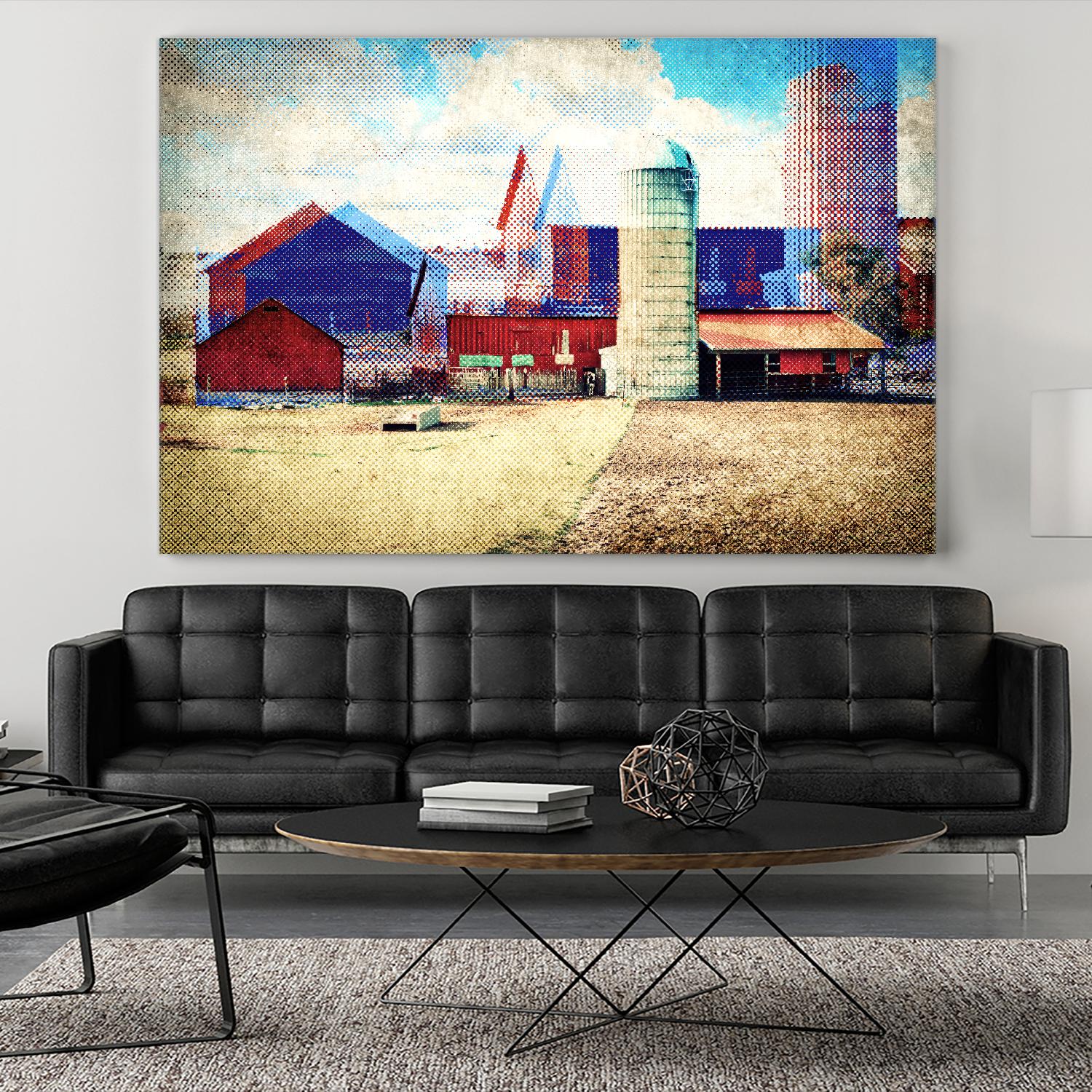 Farmland A by THE Studio on GIANT ART - red landscape