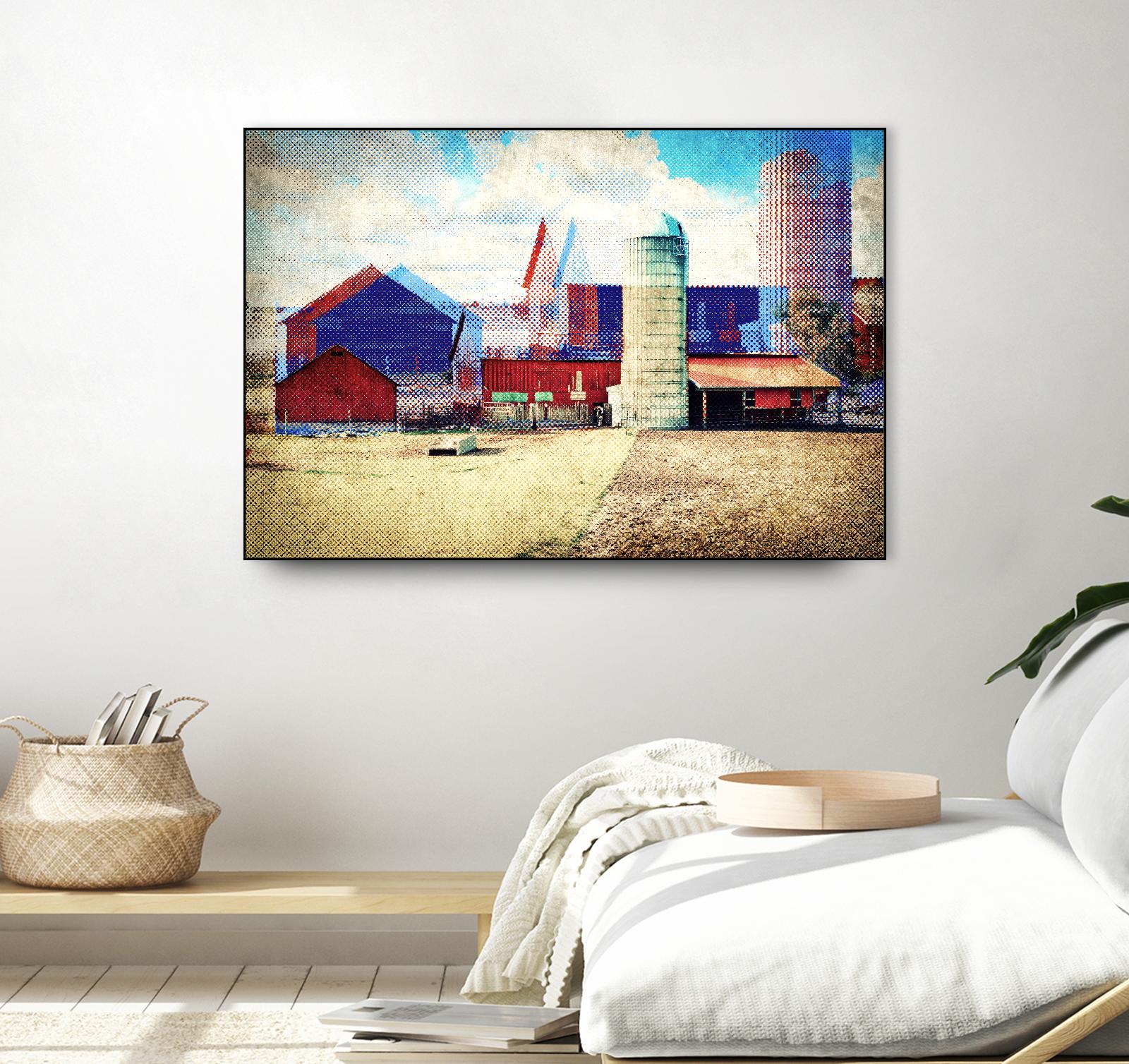 Farmland A by THE Studio on GIANT ART - red landscape