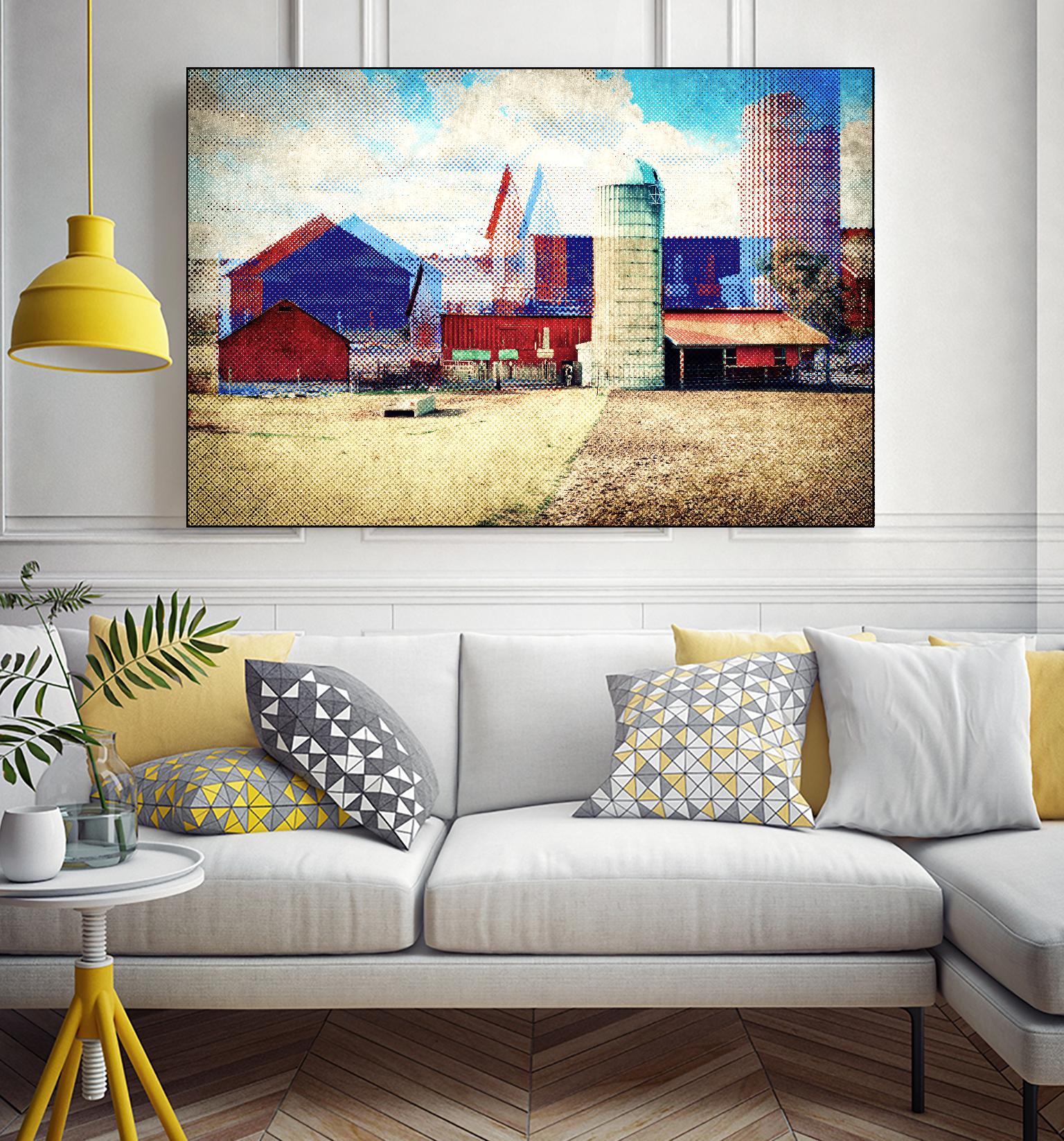 Farmland A by THE Studio on GIANT ART - red landscape