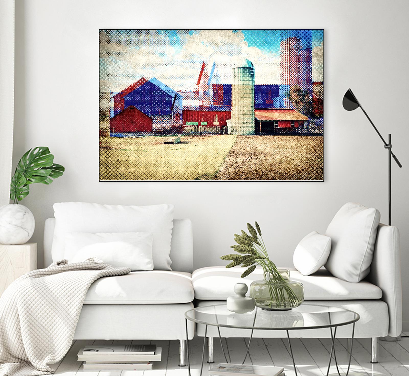 Farmland A by THE Studio on GIANT ART - red landscape