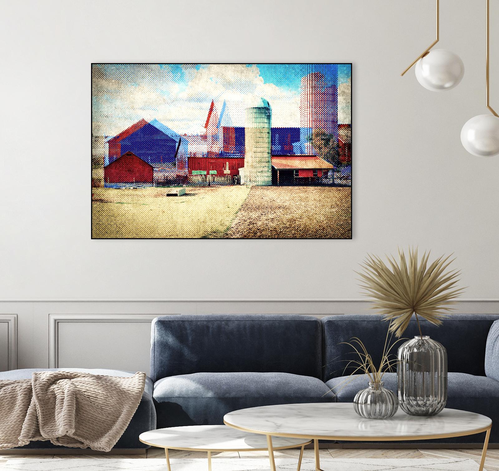 Farmland A by THE Studio on GIANT ART - red landscape