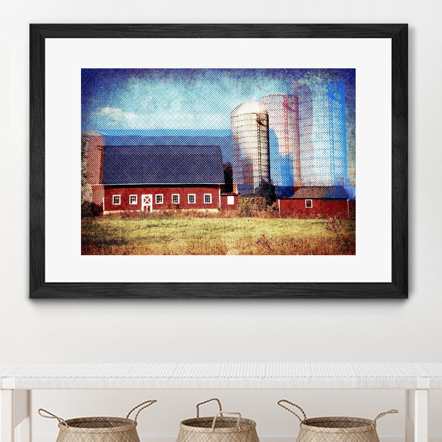 Farmland B by THE Studio on GIANT ART - red landscape