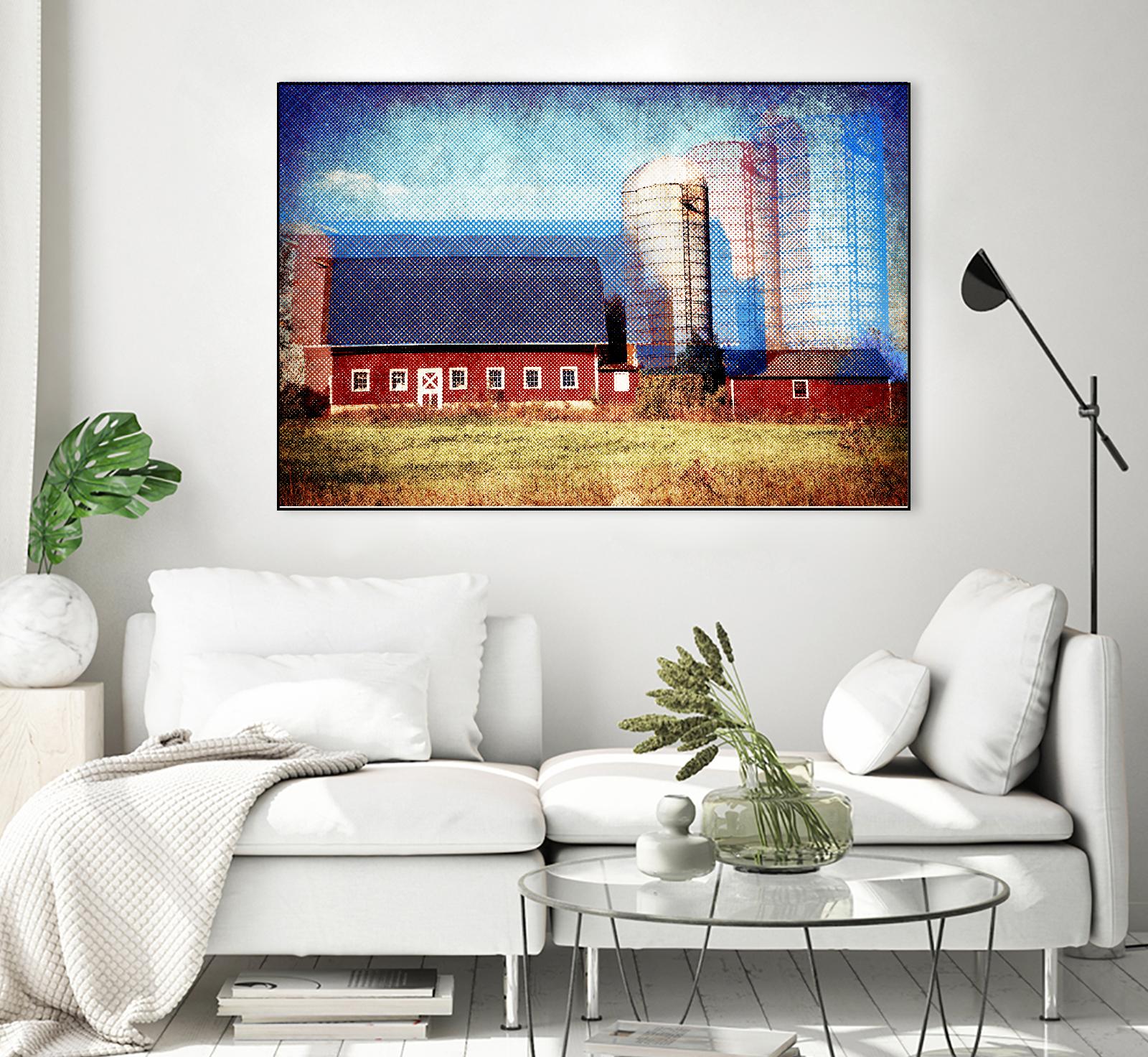 Farmland B by THE Studio on GIANT ART - red landscape