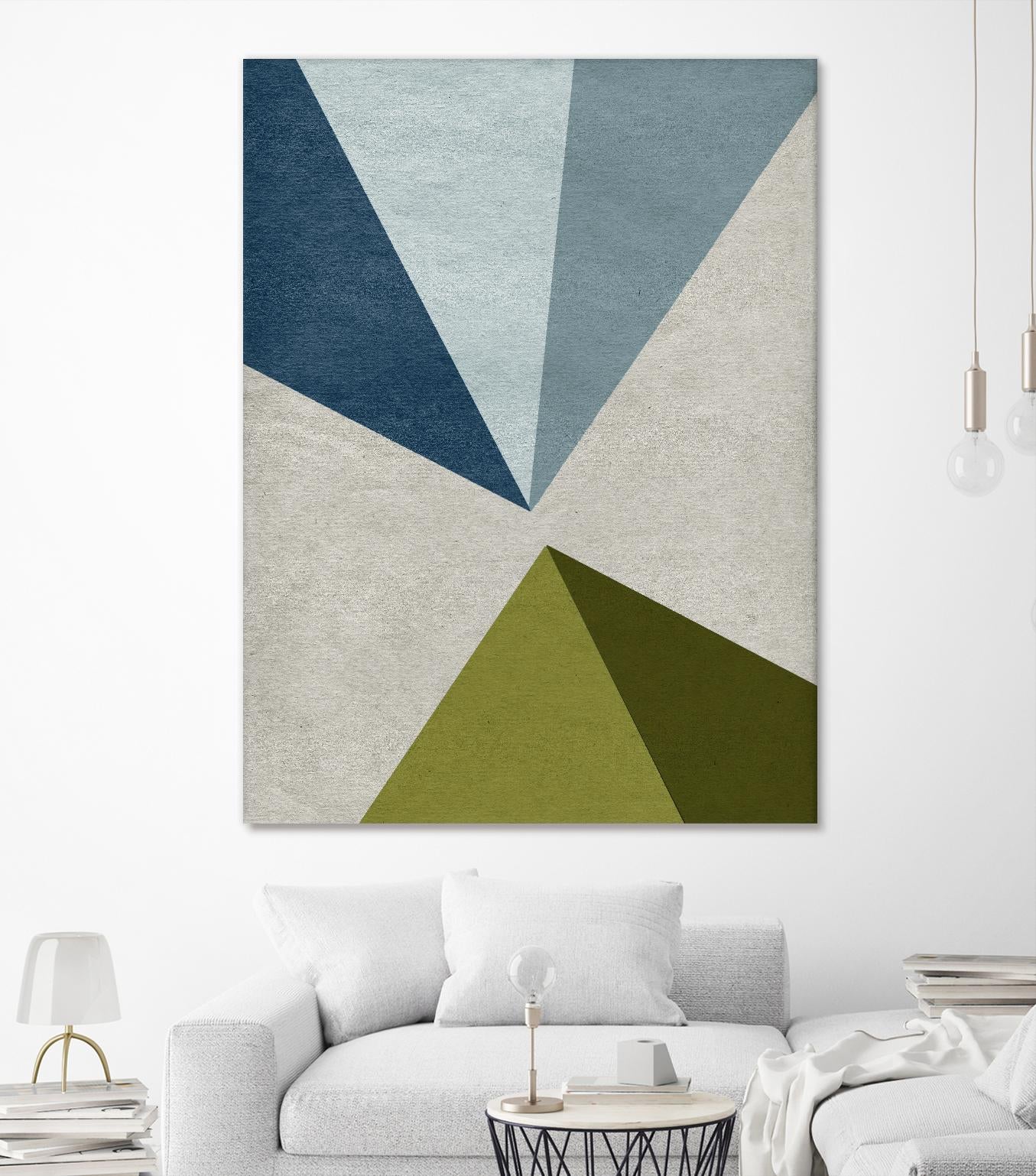 New Linen Geometrics E by GI ArtLab on GIANT ART - grey abstract