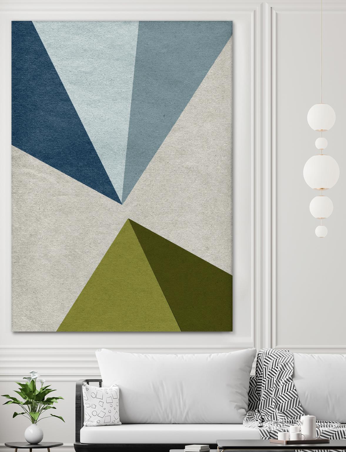 New Linen Geometrics E by GI ArtLab on GIANT ART - grey abstract