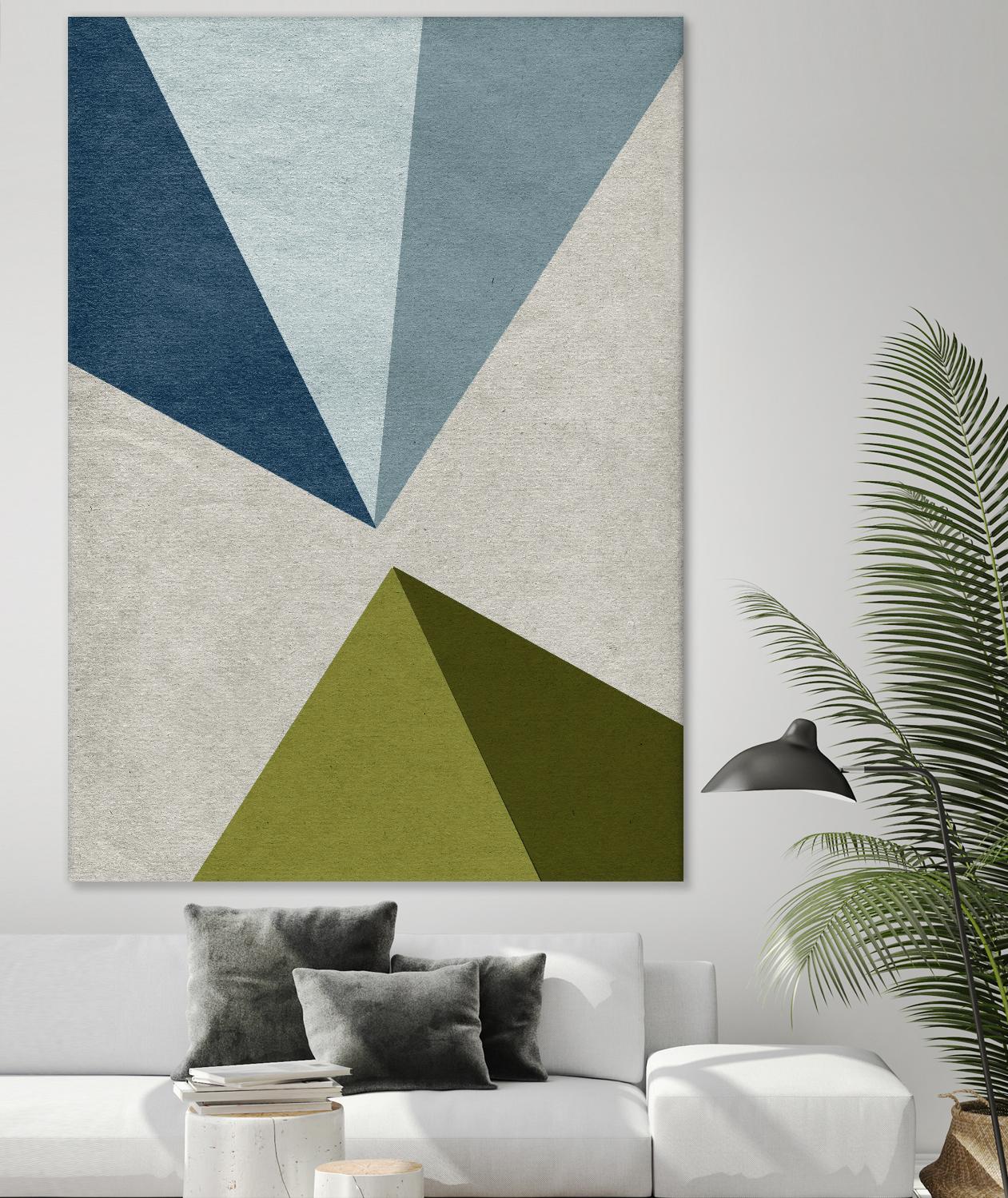New Linen Geometrics E by GI ArtLab on GIANT ART - grey abstract