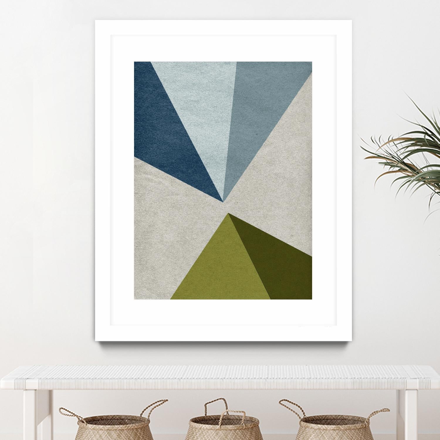 New Linen Geometrics E by GI ArtLab on GIANT ART - grey abstract
