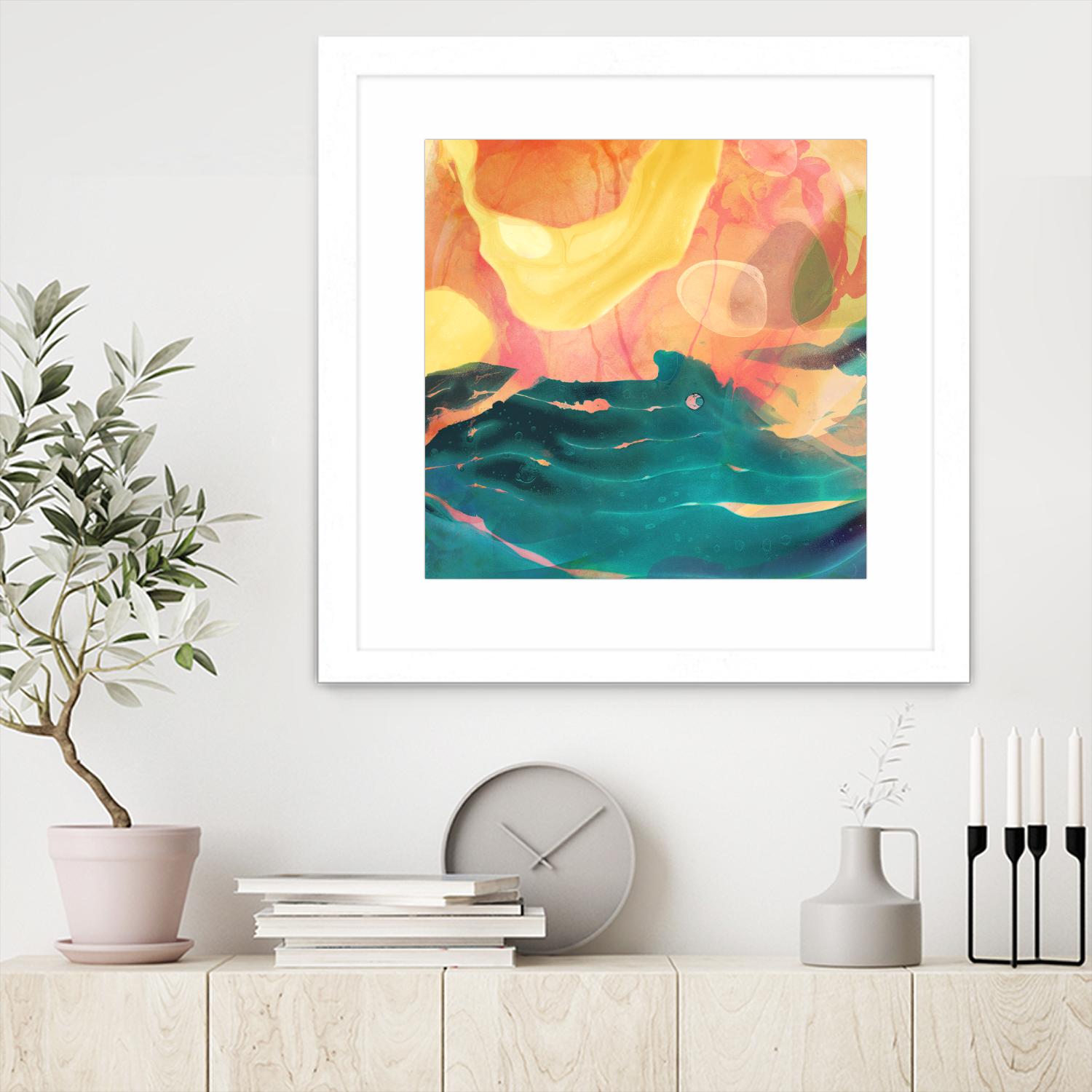 Seaside Abstract by THE Studio on GIANT ART - red abstract