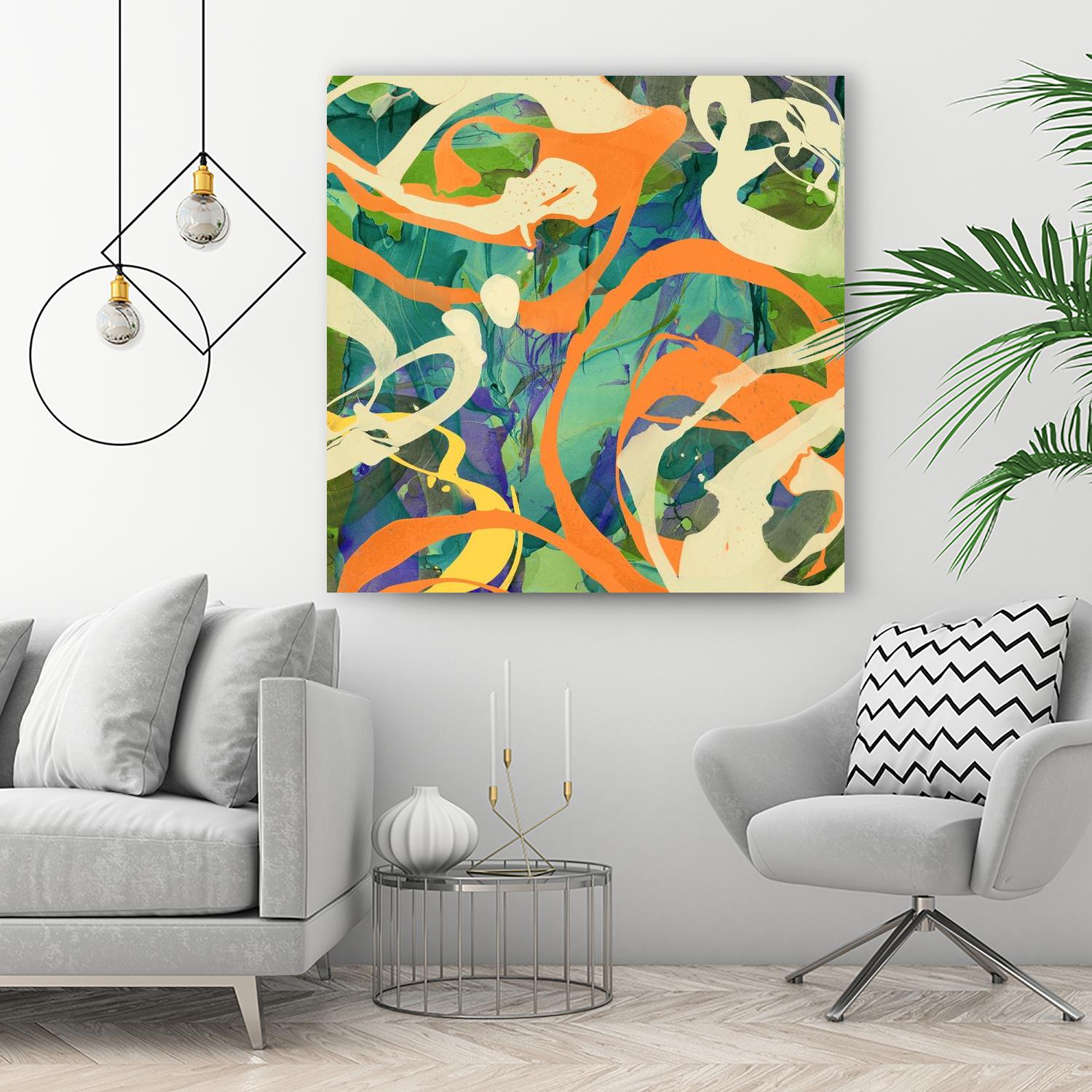 Swirls in Motion by THE Studio on GIANT ART - green abstract