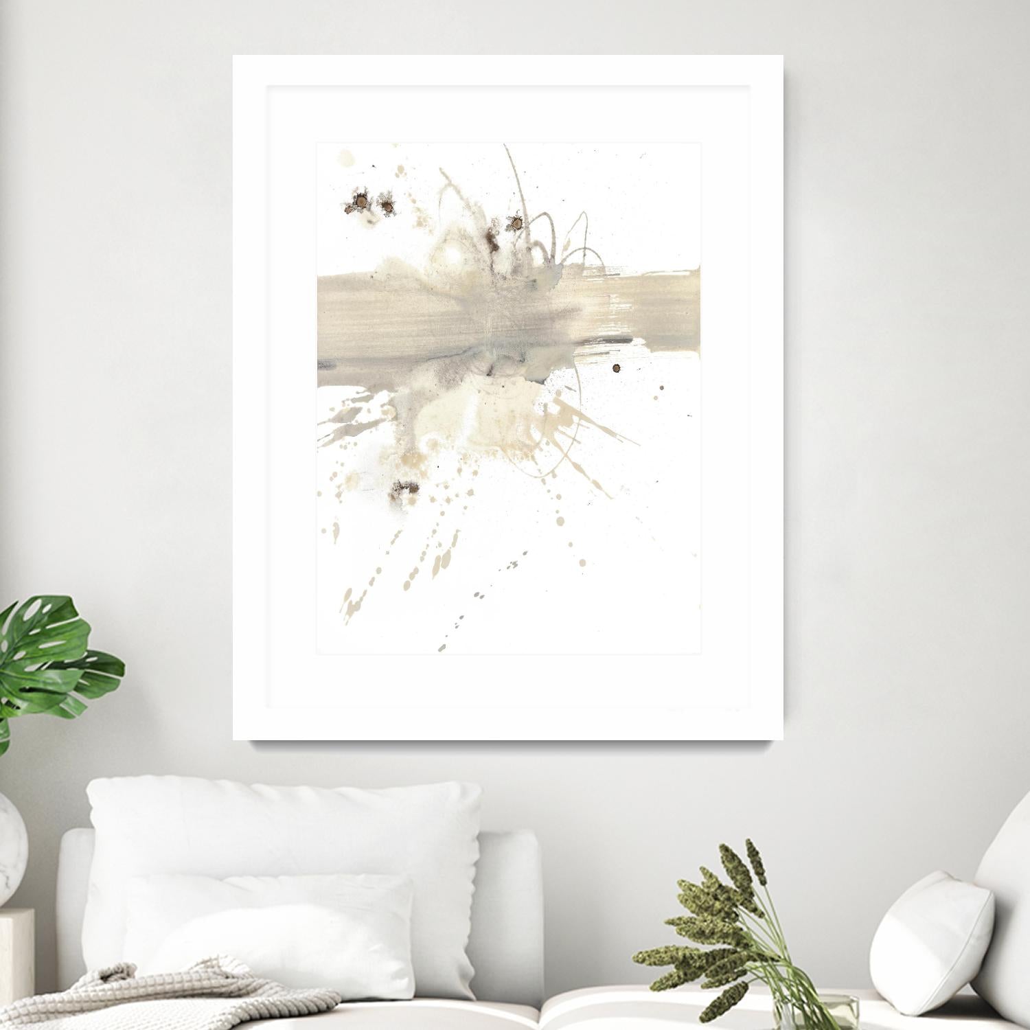 Untitled by PN Studio on GIANT ART - beige abstracts splatter