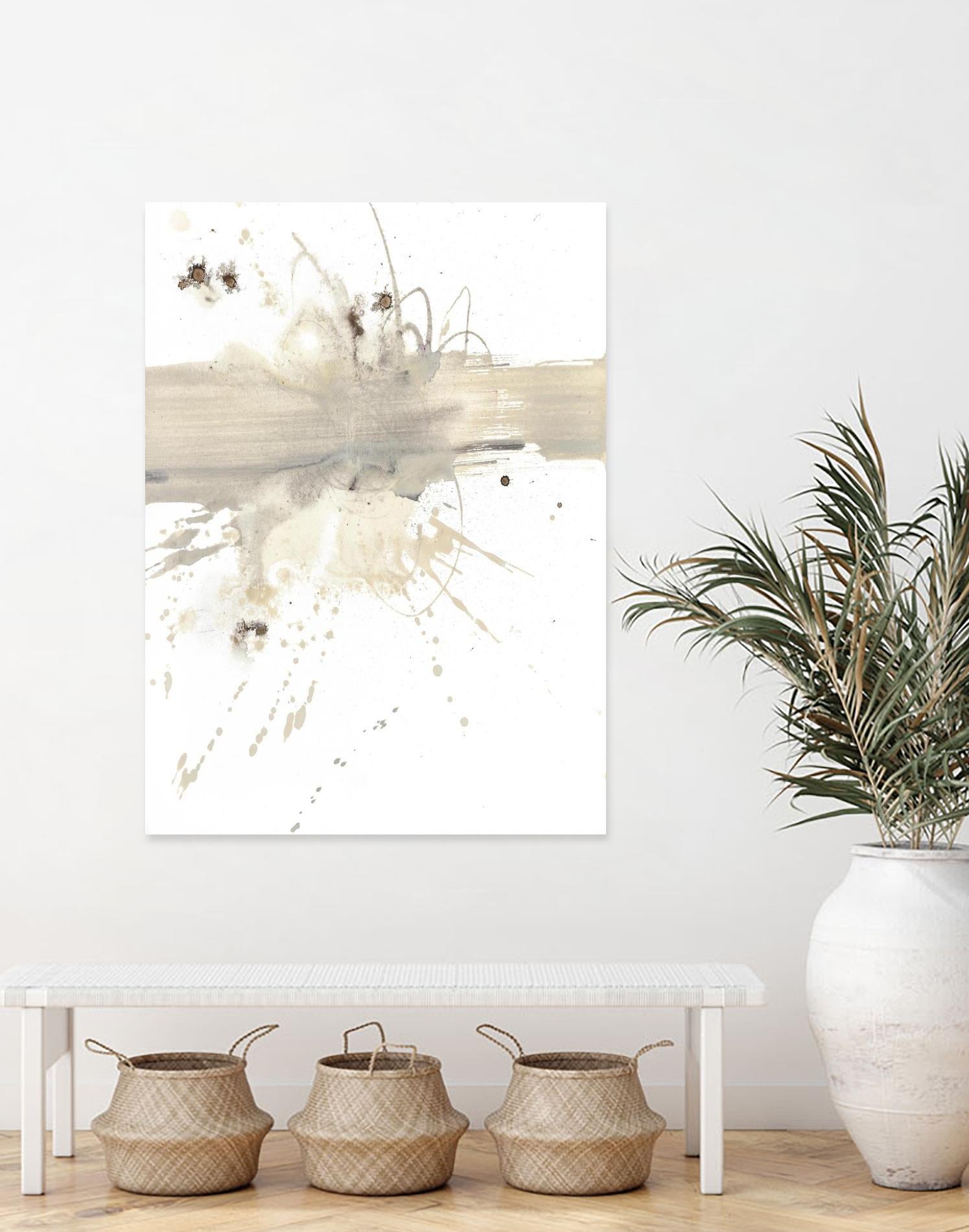 Untitled by PN Studio on GIANT ART - beige abstracts splatter