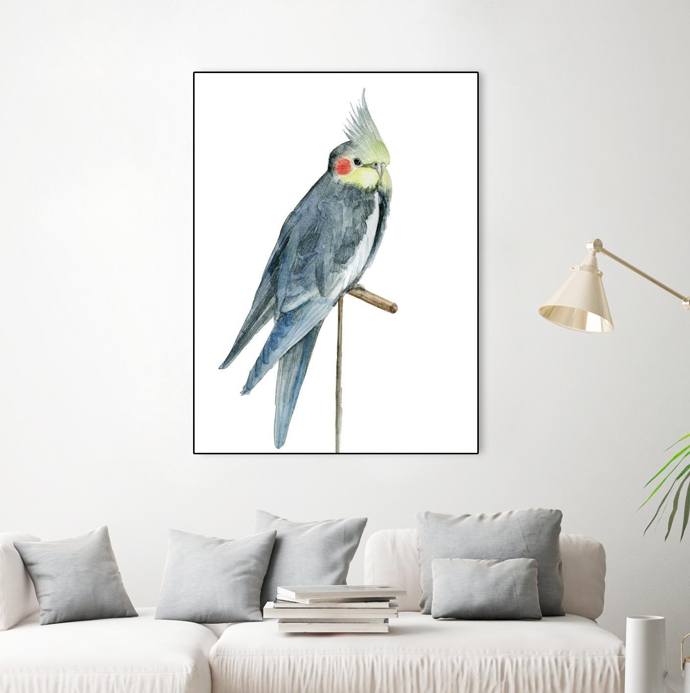 Bird 1 by Harvey, Brenna Harvey on GIANT ART - blue animals bird