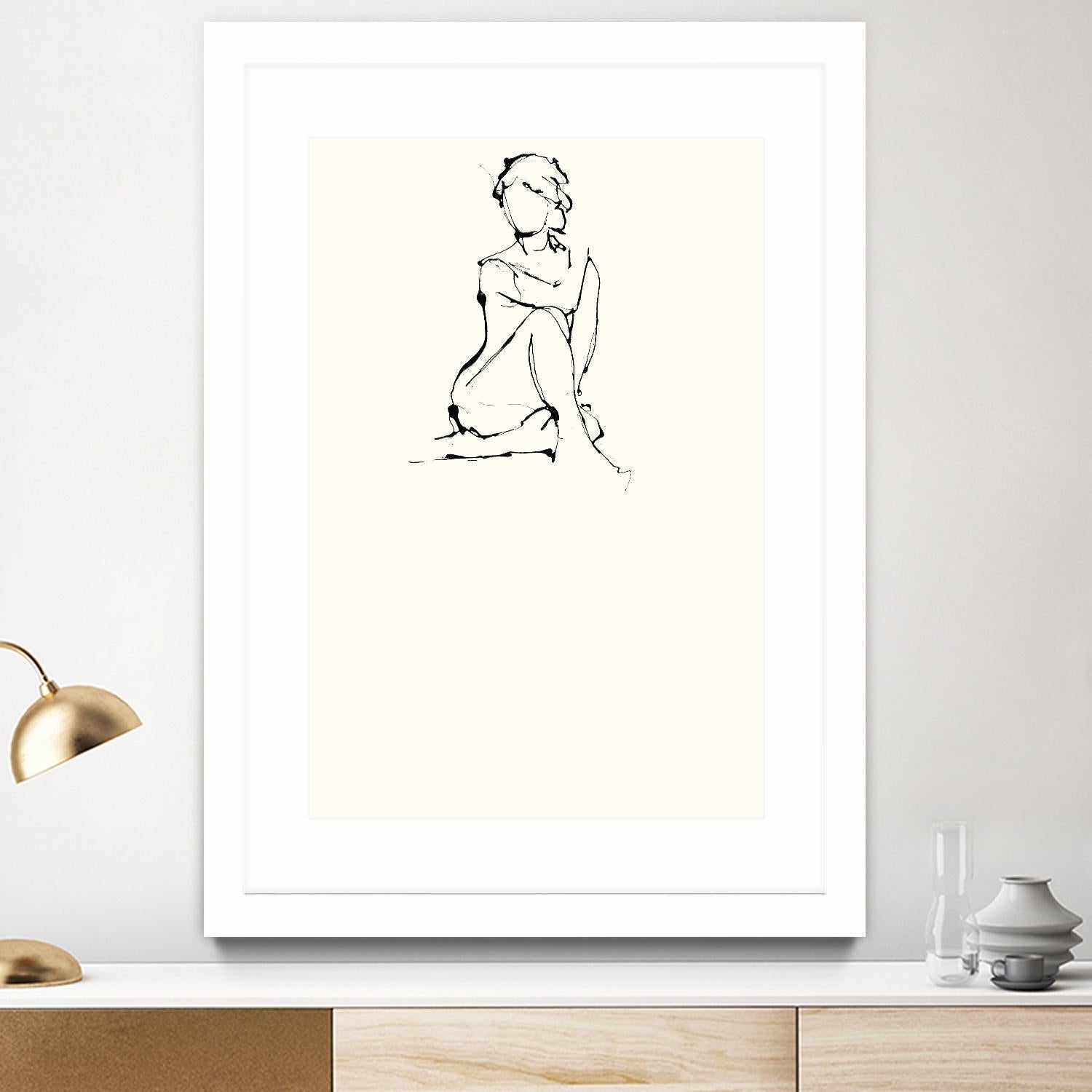 Contour Figure 2 by Stefano Altamura on GIANT ART - white black & white corps nu